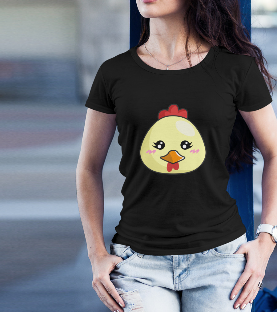 Little Chicken Kawaii Face Cute T-Shirt
