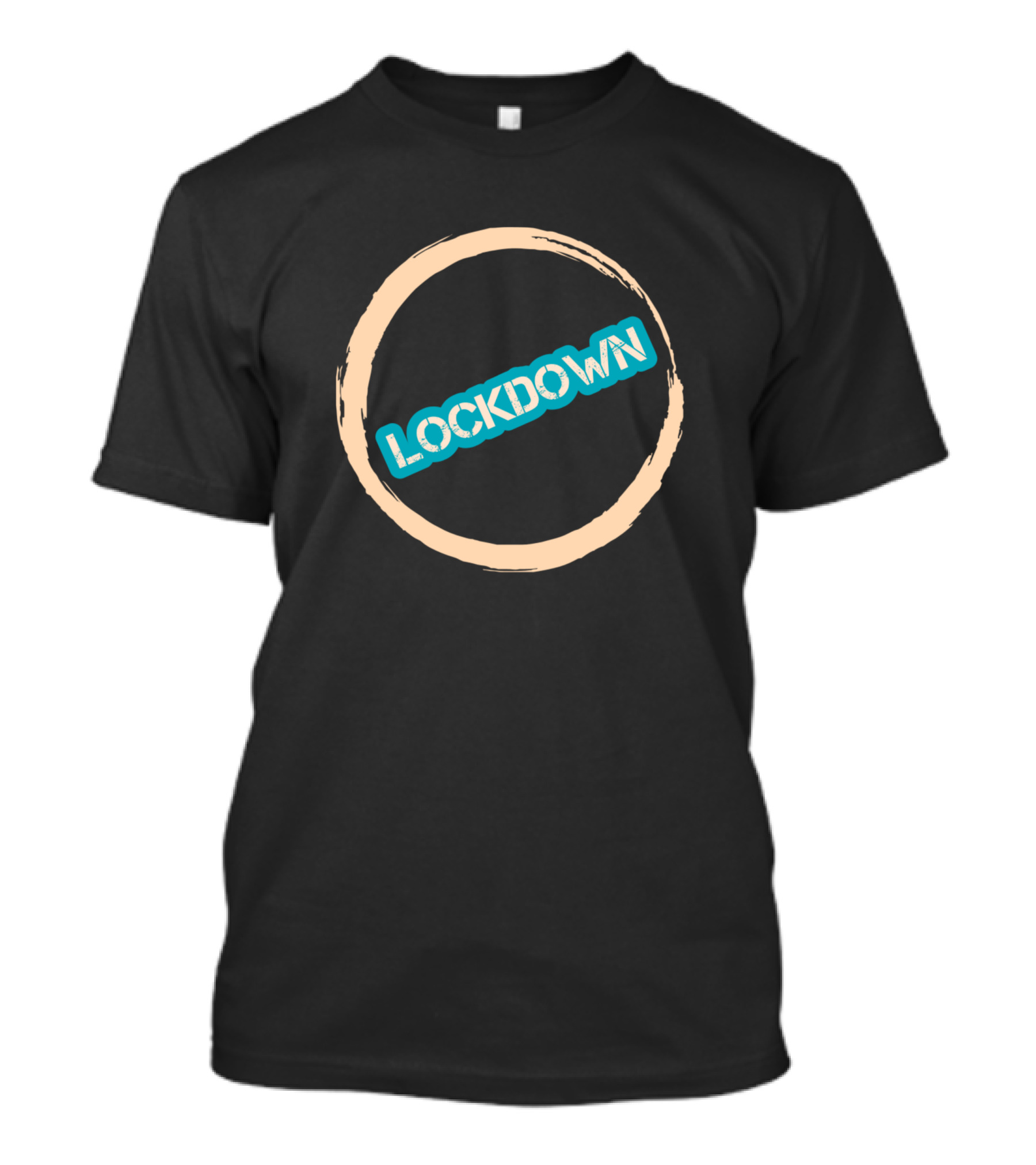 Lockdown Circular Stamped Text T-Shirt