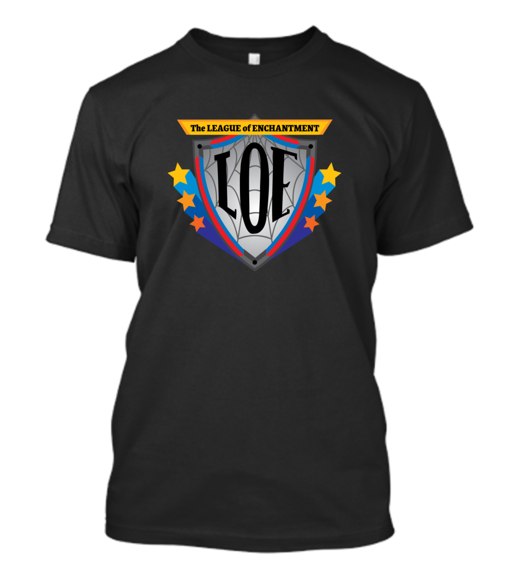 The League Of Enchantment LOE Shield With Stars T-Shirt