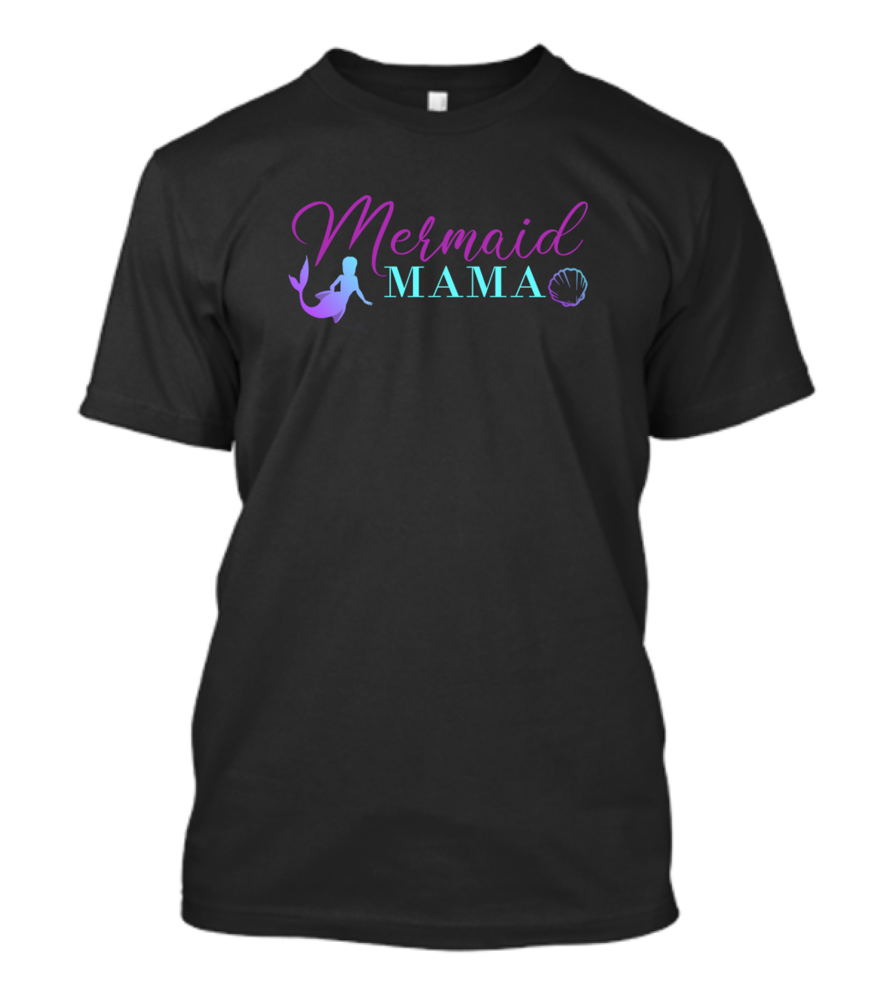 Mermaid Mama With Shell T-Shirt