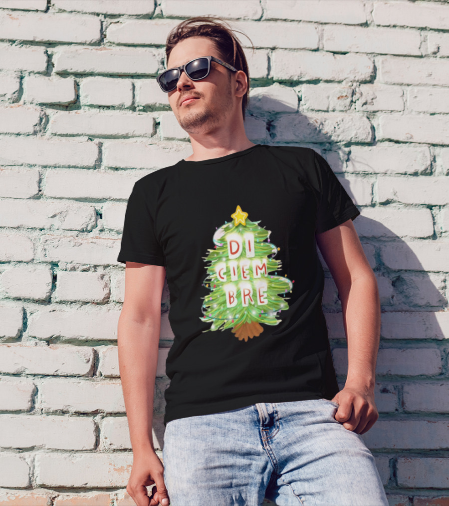 Merry Christmas Diciembre Christmas Tree Lights T-Shirt