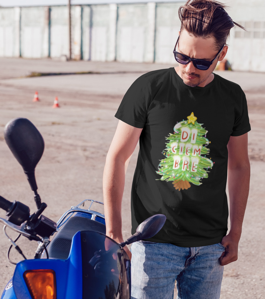 Merry Christmas Diciembre Christmas Tree Lights T-Shirt