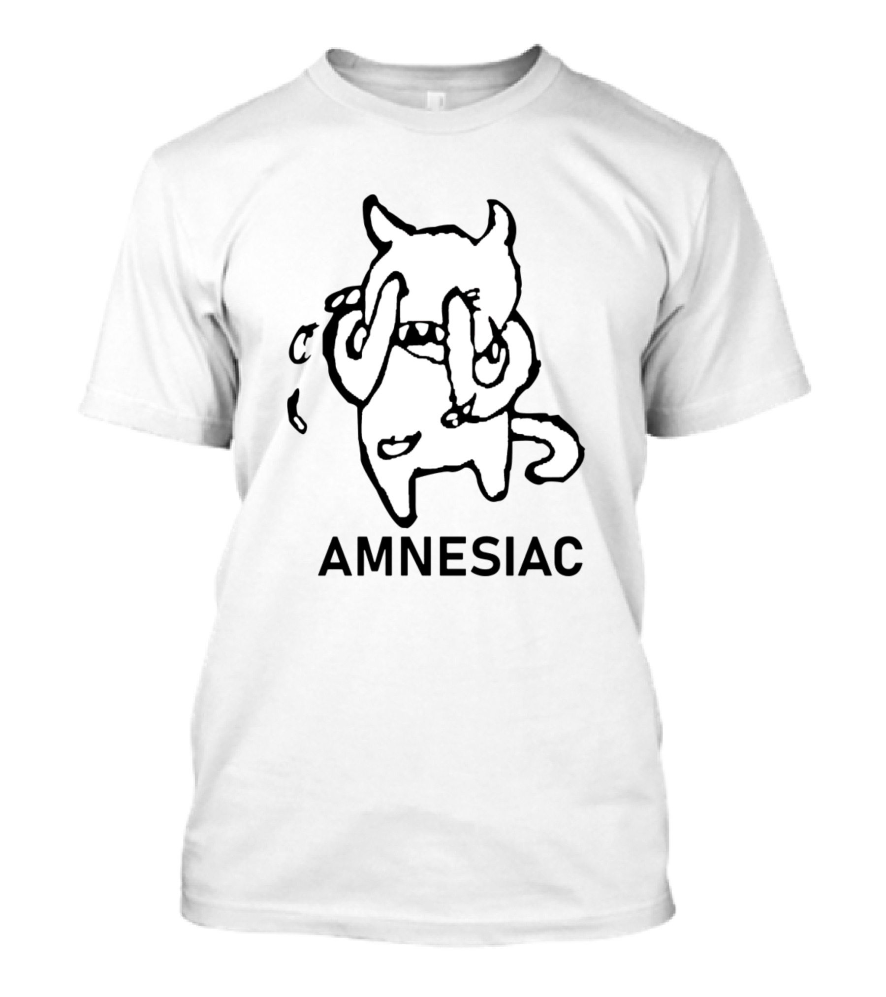 Amnesiac Crying Creature Black And White Drawing T-Shirt