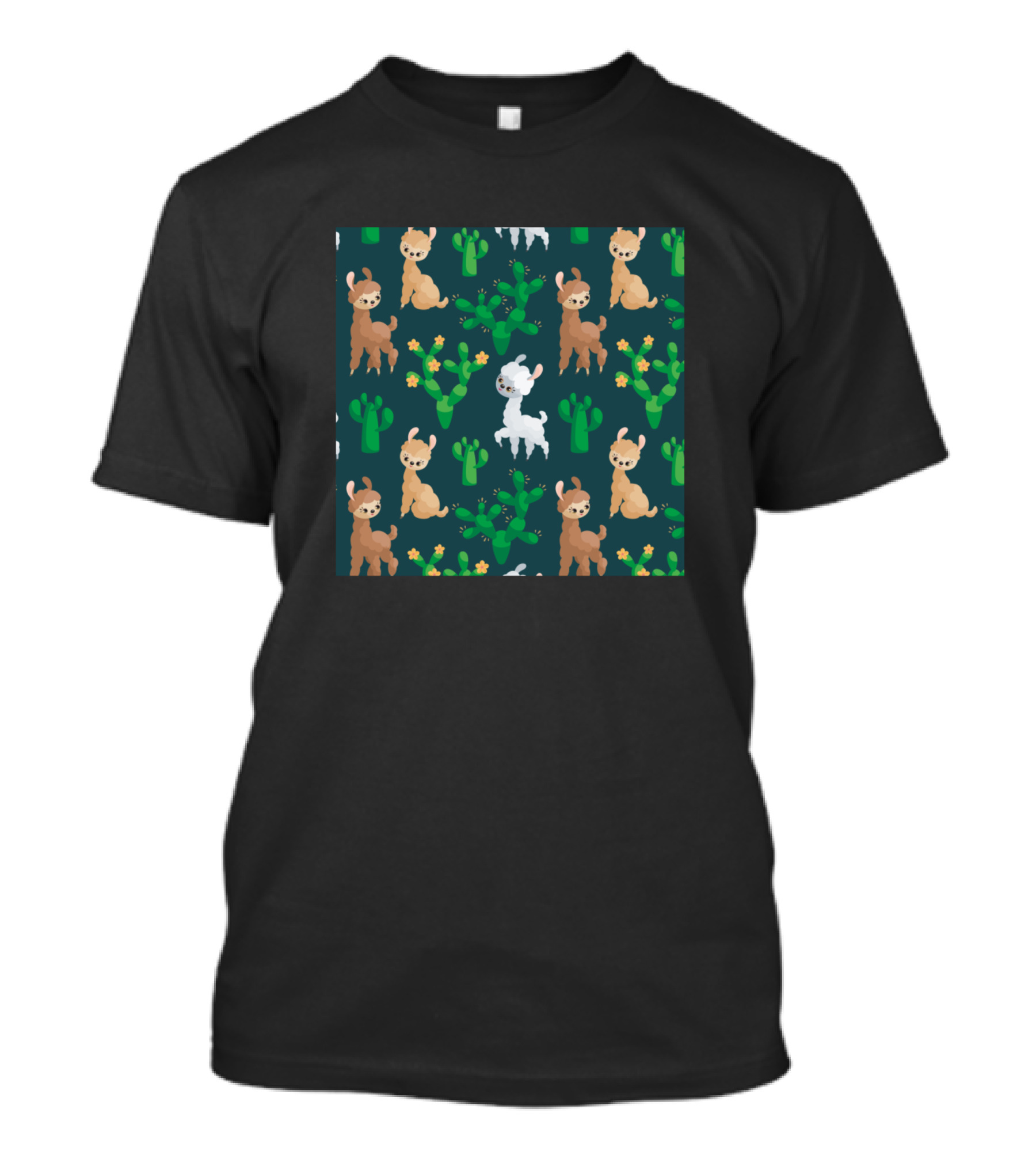 Cloth Cute Llamas And Cacti Neck Gaiter T-Shirt