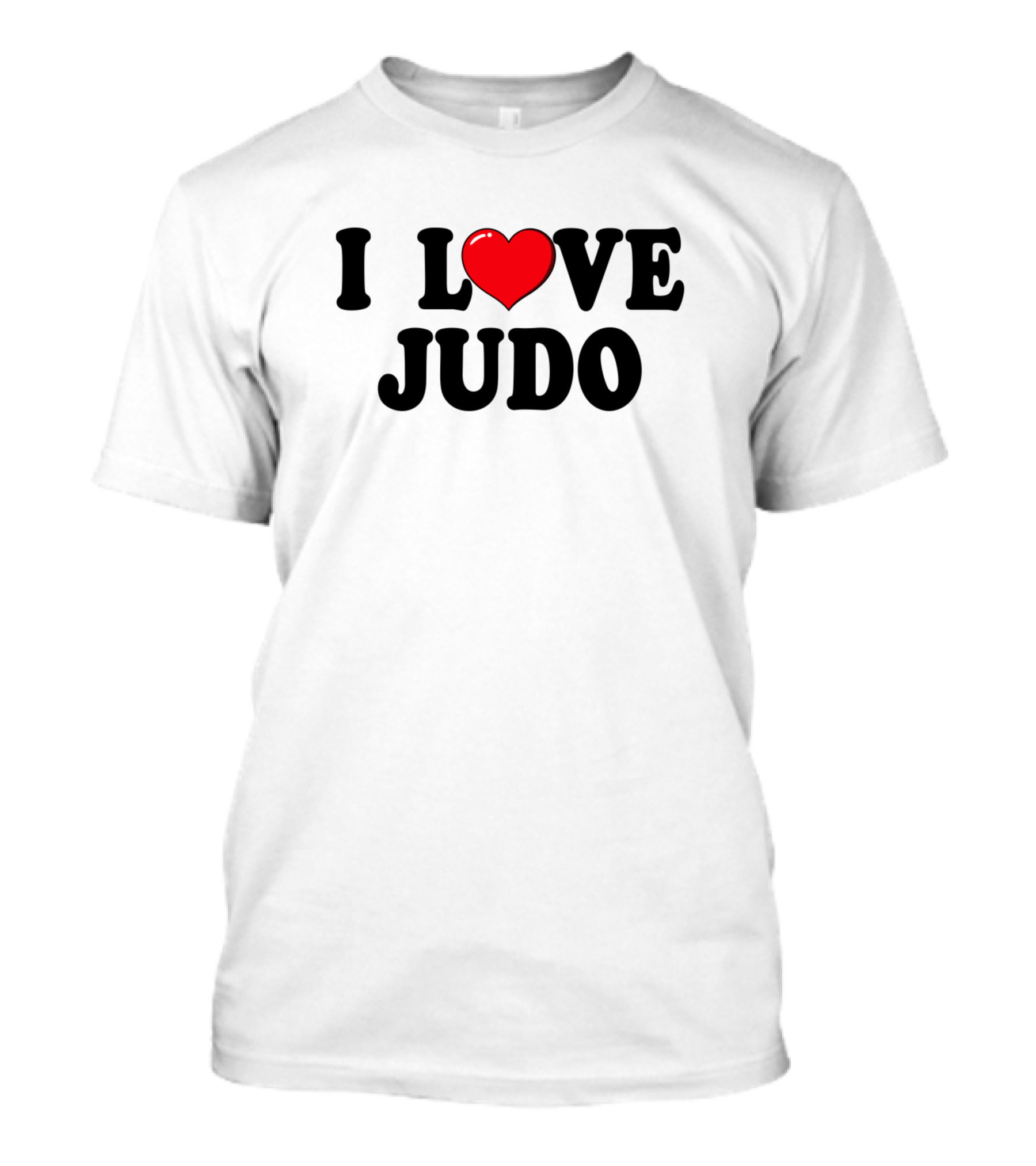 I Love Heart Judo Typography T-Shirt