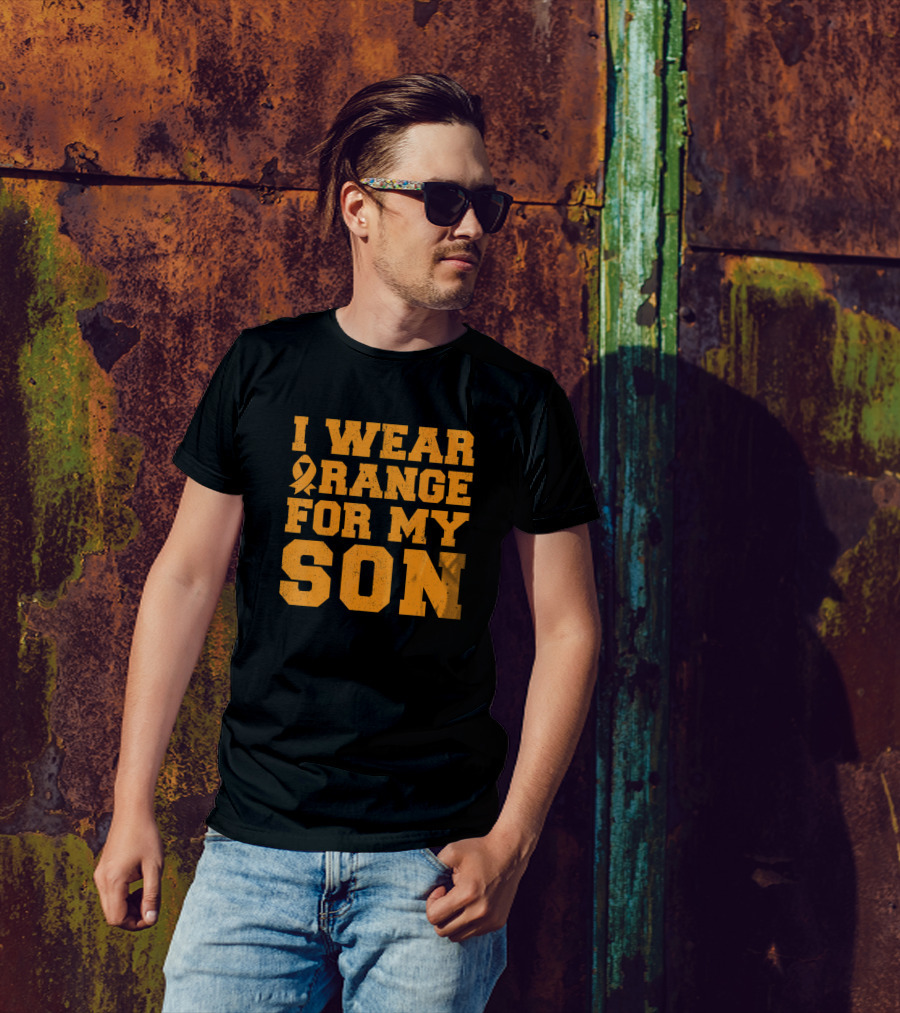 I Wear Orange For My Son Leukemia Awareness T-Shirt