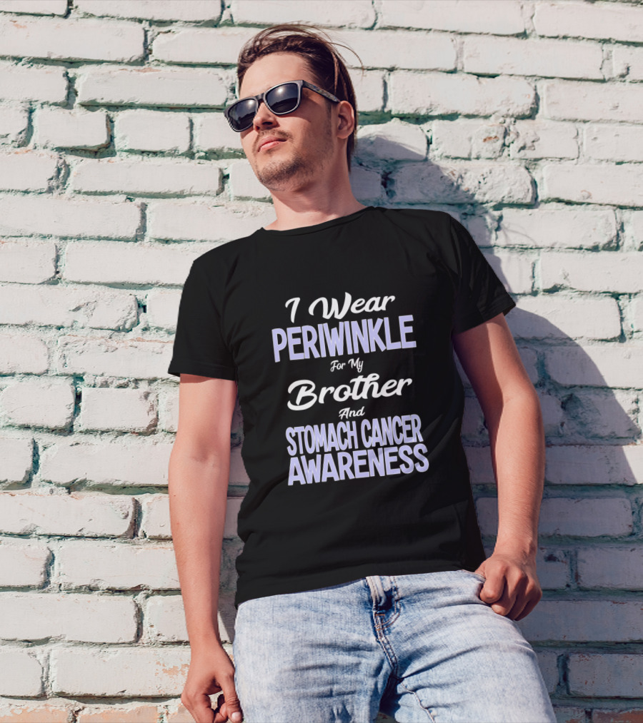 I Wear Periwinkle For My Brother And Stomach Cancer Awareness T-Shirt