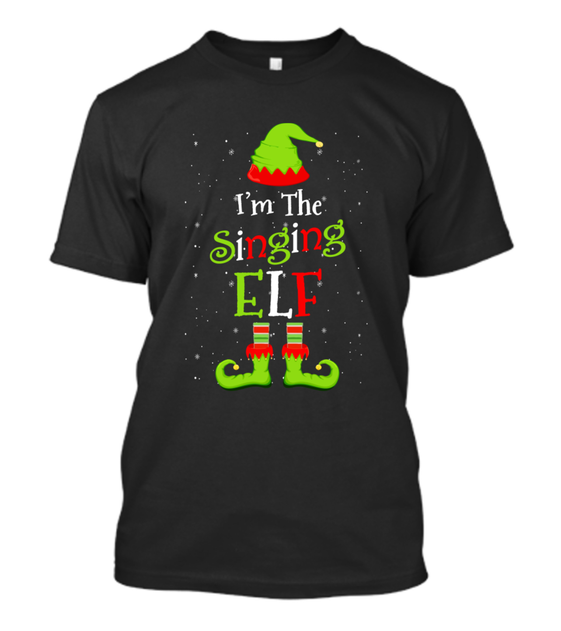 I'm The Singing Elf Christmas Family Pajama Holiday T-Shirt
