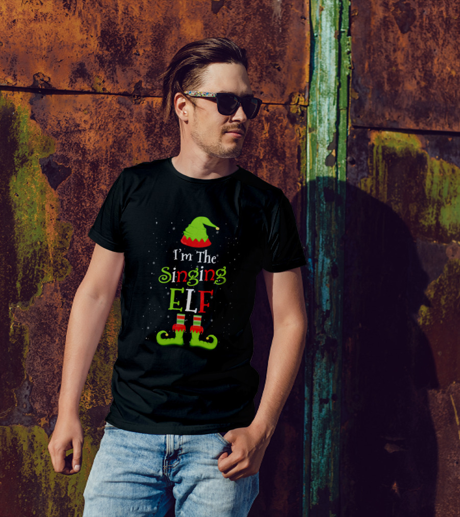 I'm The Singing Elf Christmas Family Pajama Holiday T-Shirt