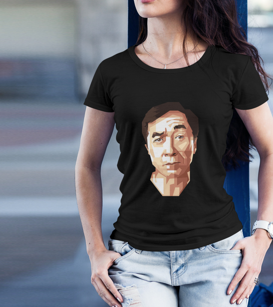 Jackie Chan Geometric Style Portrait T-Shirt