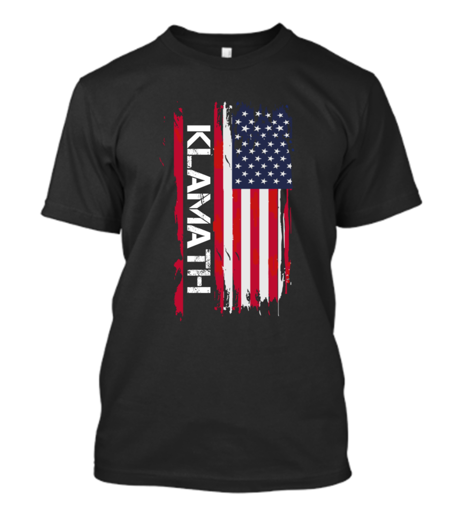 Klamath Vintage Font USA Flag T-Shirt