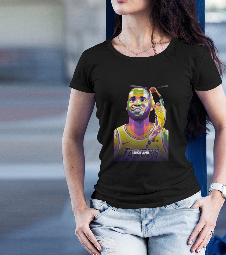 Lebron James Lakers Splash Vibrant T-Shirt