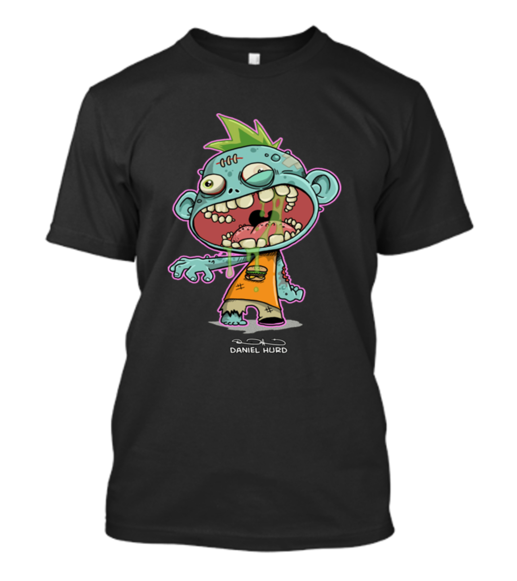 Daniel Hurd Little Zombie Boy Monsters Playful Cute Creepy Cartoon T-Shirt