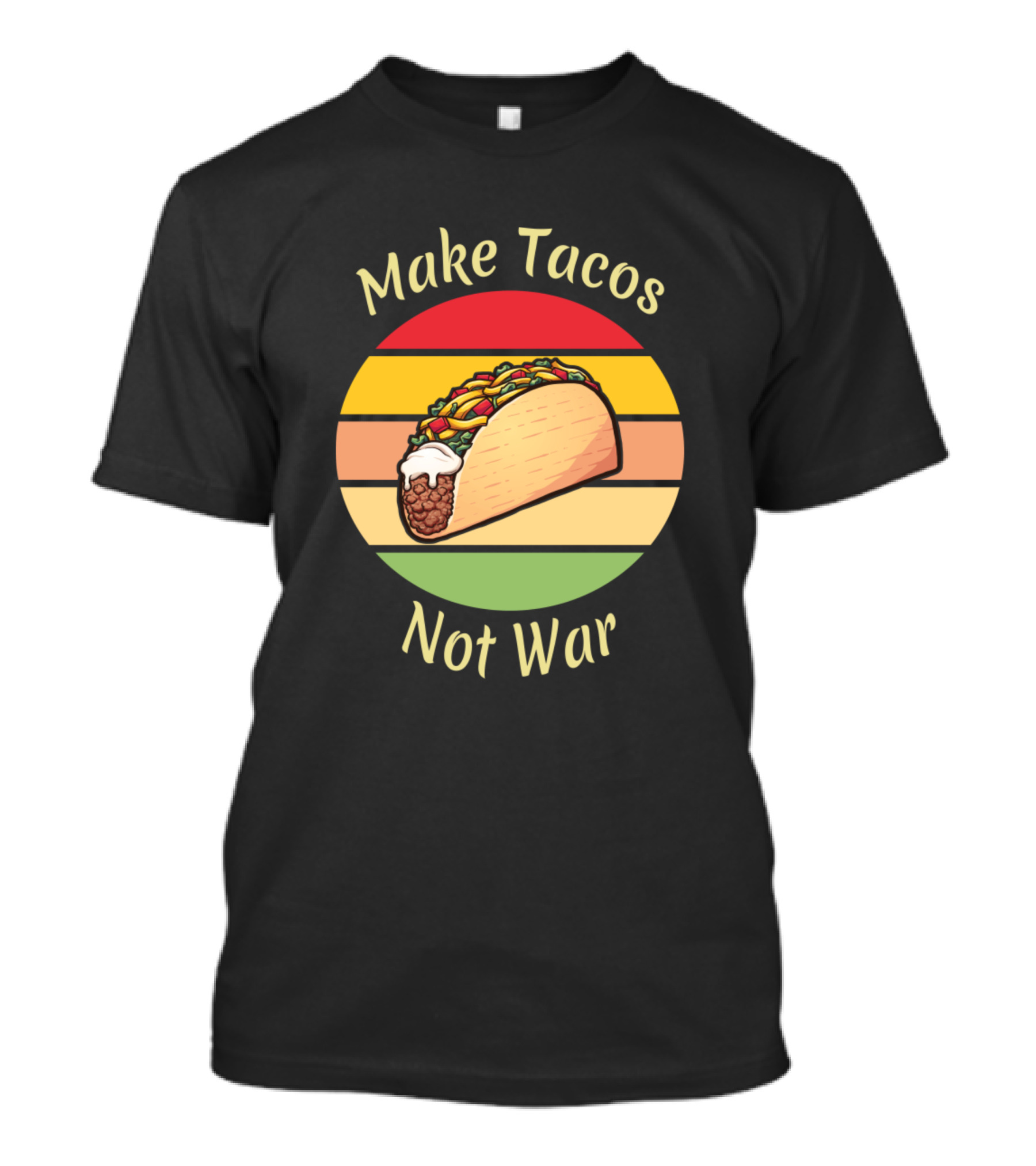 Make Tacos Not War Retro Taco T-Shirt