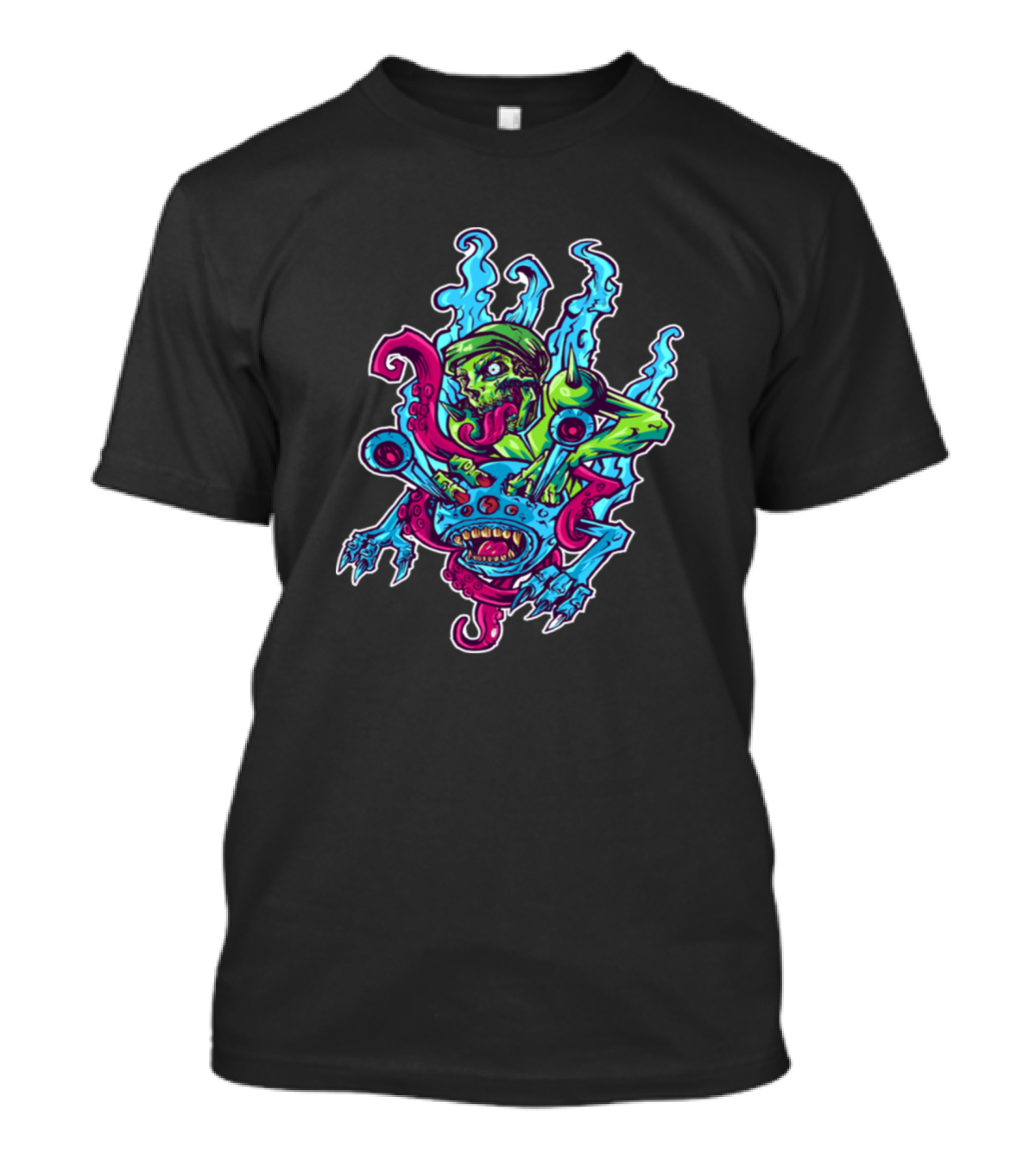 Monstkull Alien Creature Zombie Skull T-Shirt