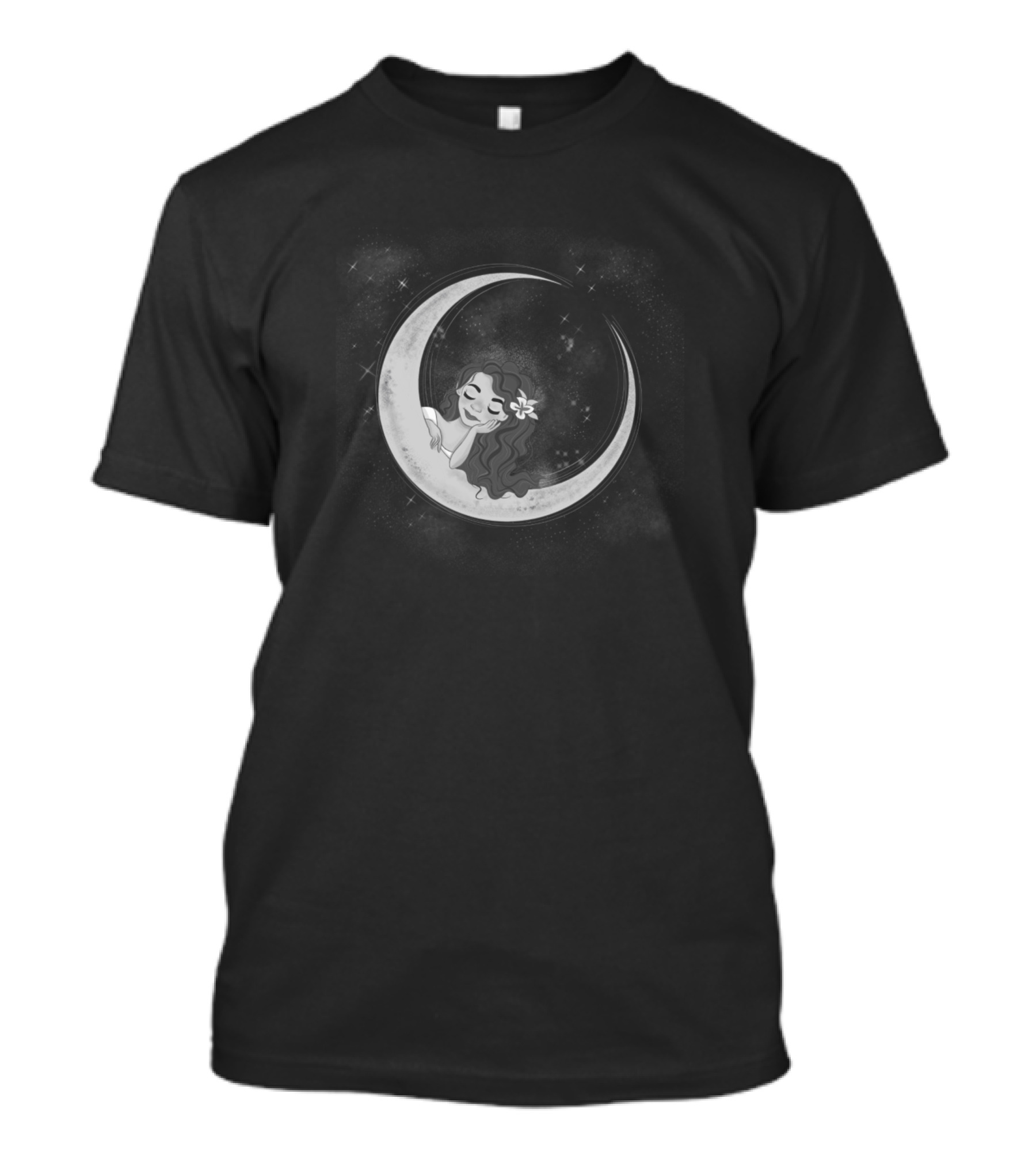 Moonchild Dreaming On Crescent Moon With Stars T-Shirt