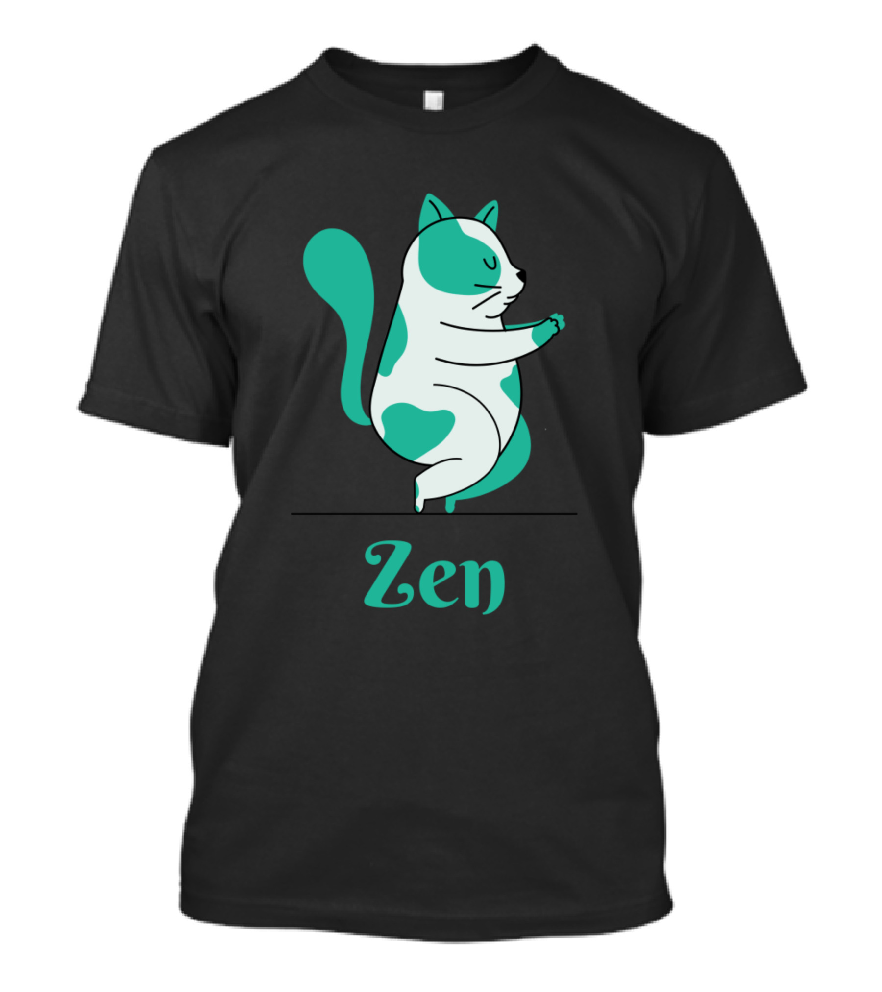 Namaste Zen Cat Yoga Pose Calm And Peaceful Zen T-Shirt