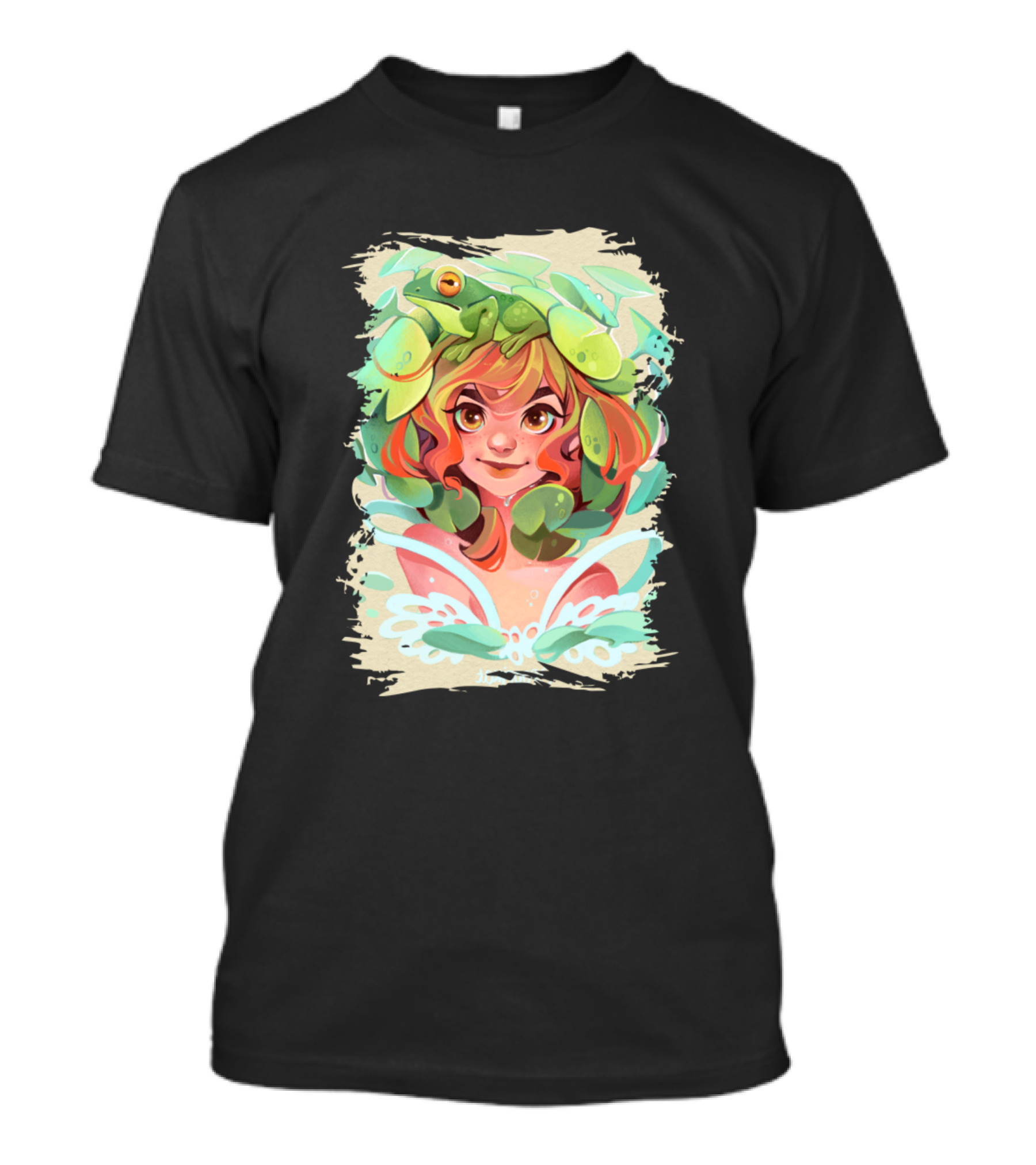 Nature Girl Forest Frog Hair Floral T-Shirt