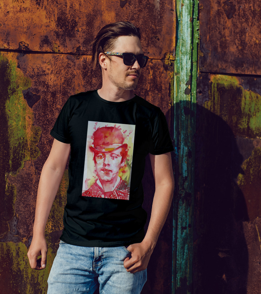 Oscar Wilde Red And Yellow Watercolor T-Shirt