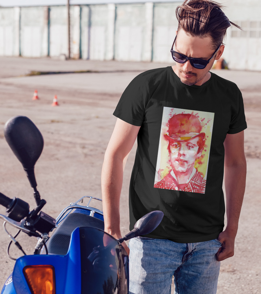 Oscar Wilde Red And Yellow Watercolor T-Shirt