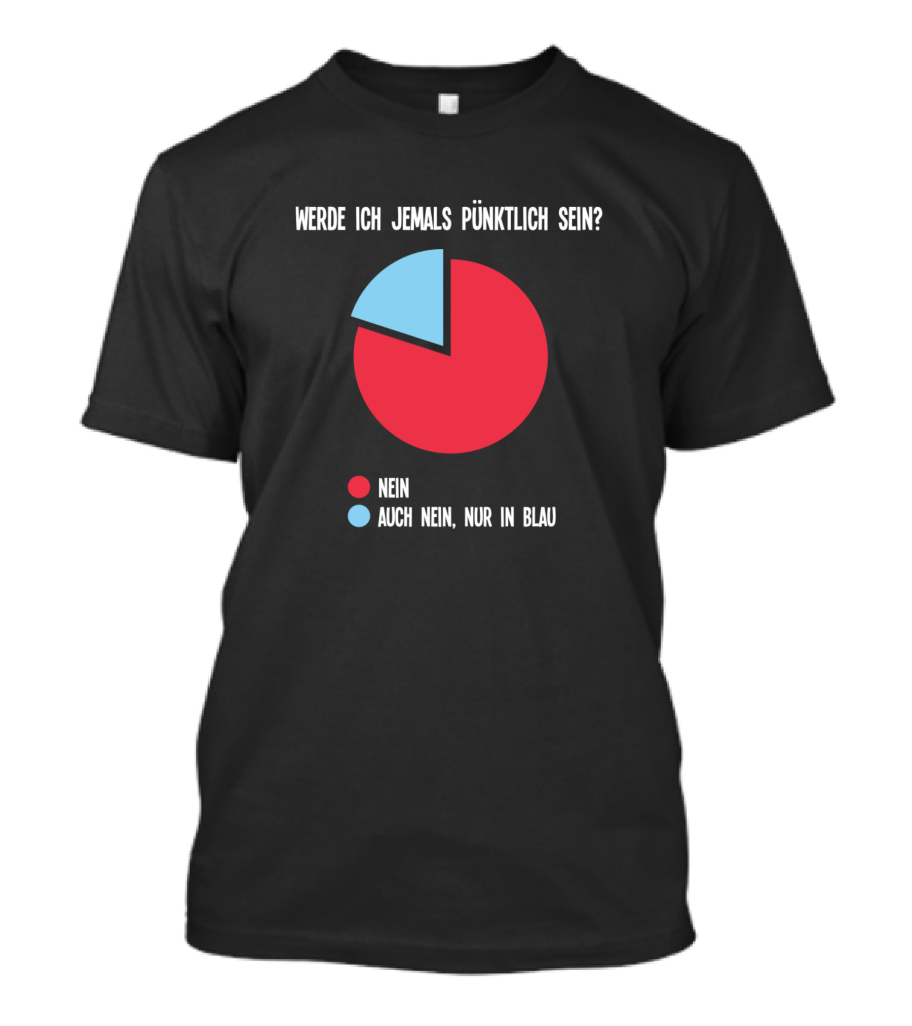 Werde Ich Jemals Pünktlich Sein Nein Auch Nein Nur In Blau Grafikwitz Sarcasm T-Shirt