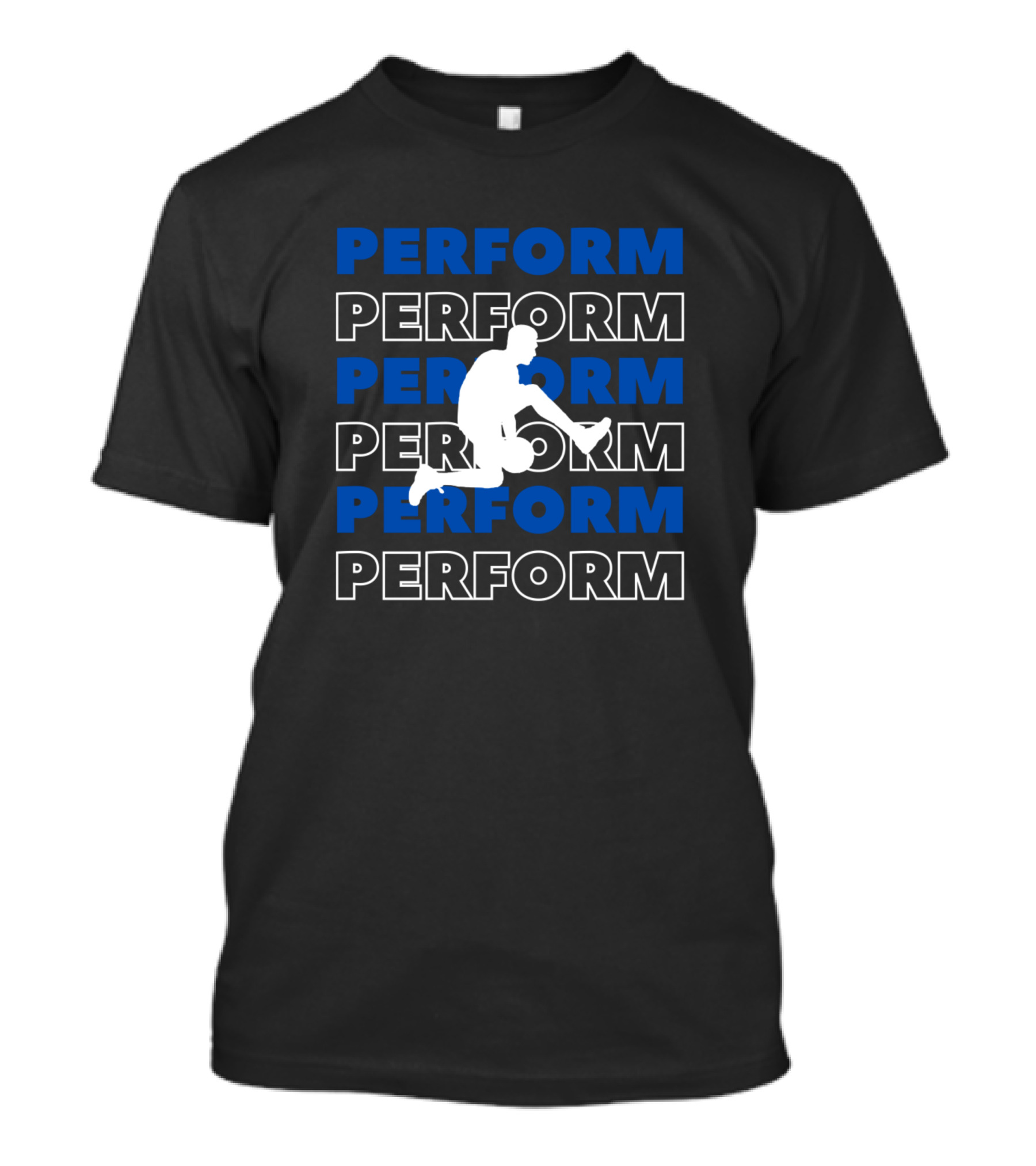 PERFORM Athletic Motivation Silhouette Basketball T-Shirt