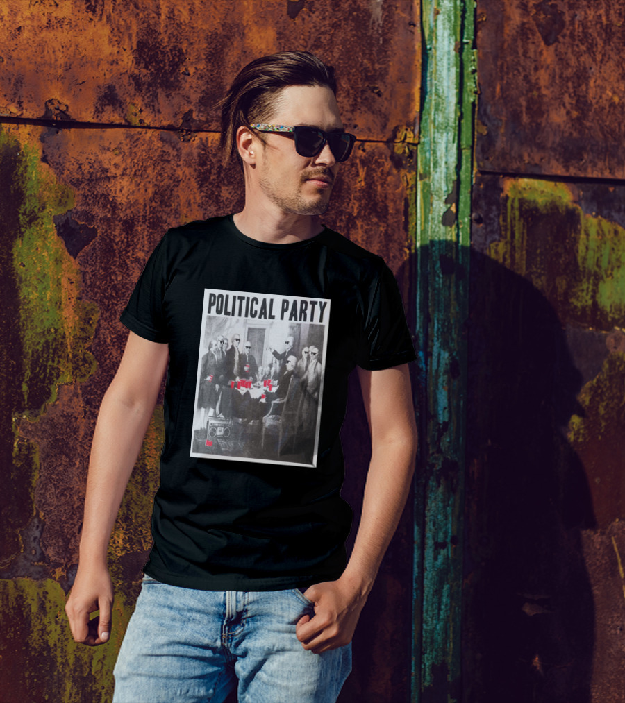 Political Party Founding Fathers With Shades And Red Cups T-Shirt