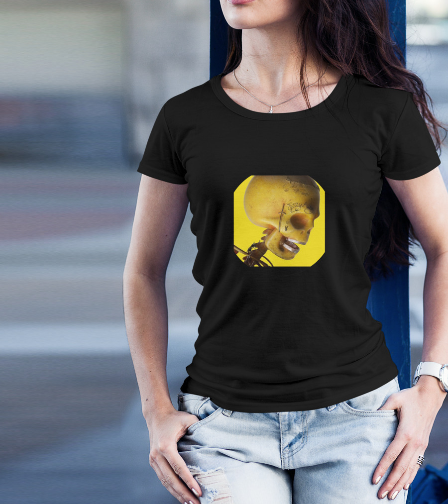 Post Malone Stay Away Yellow Skull T-Shirt