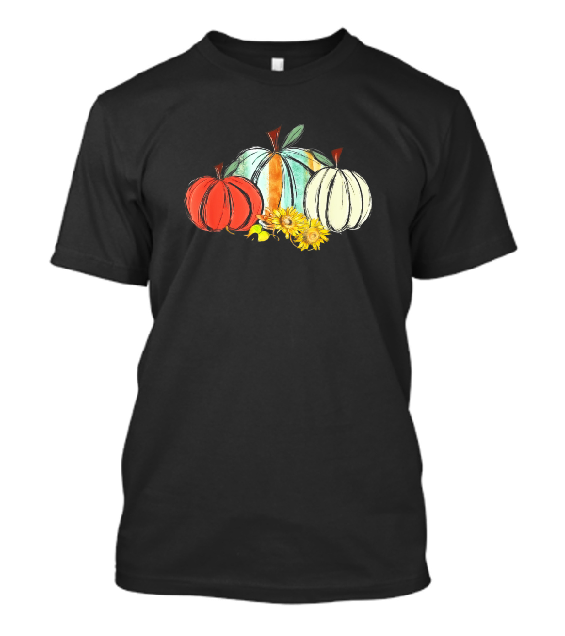 Mimi's Fall Pumpkin Sunflower Trio T-Shirt