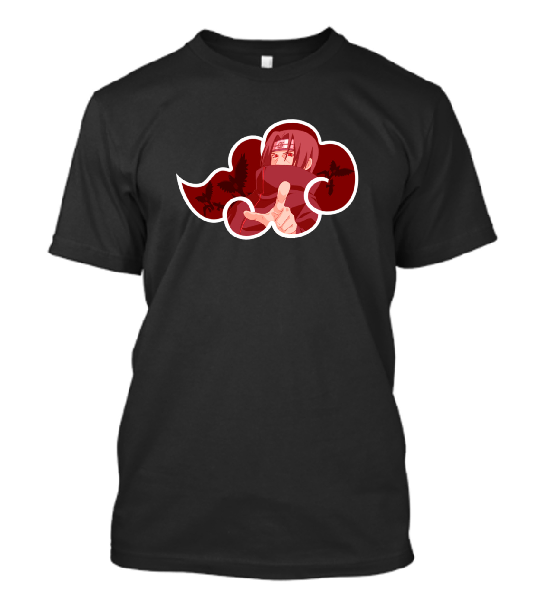 Itachi Uchiha Sharingan Akatsuki Cloud Ravens T-Shirt