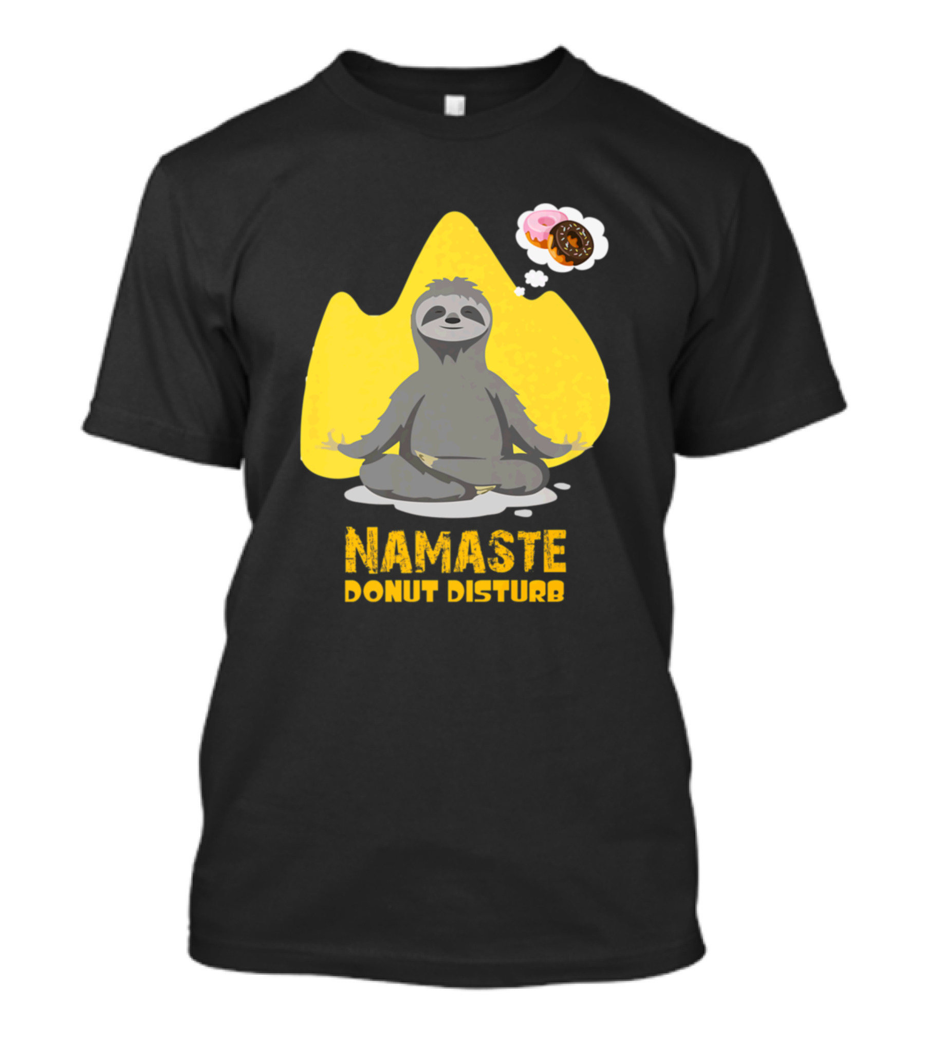 Namaste Donut Disturb Sloth Meditation With Donuts T-Shirt