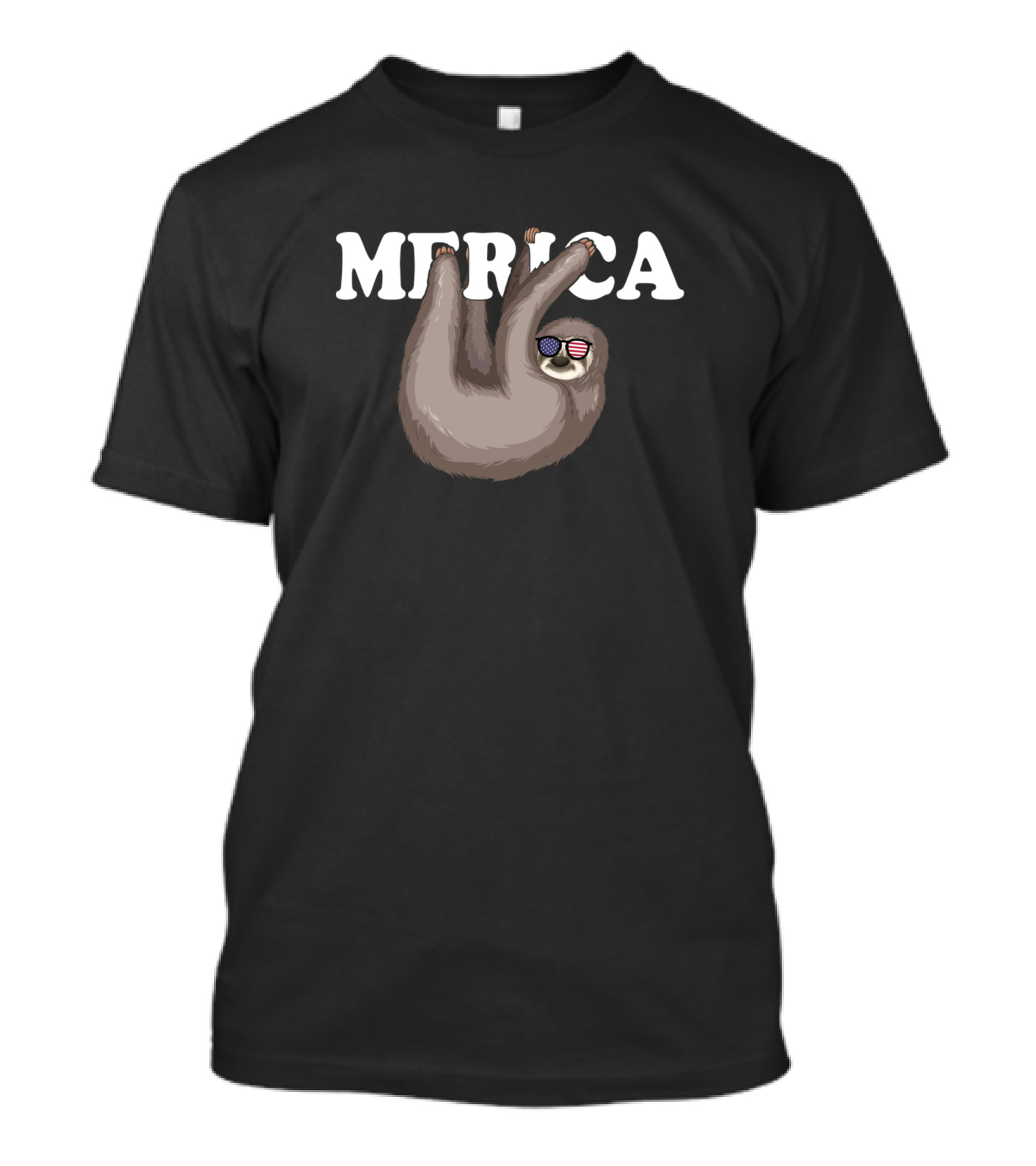 Sloth Merica Patriotic Sloth Lovers America T-Shirt