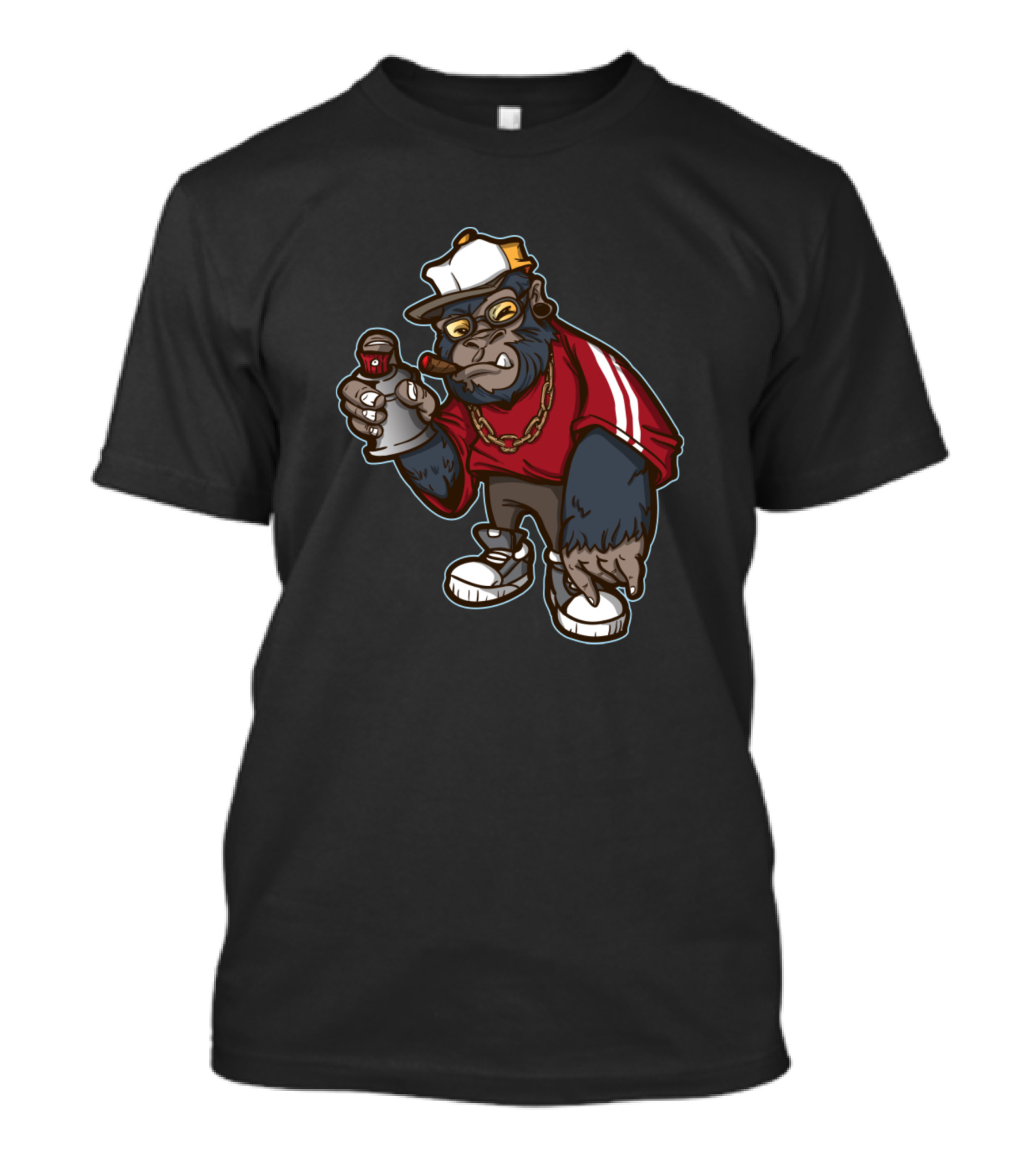 Street Art Gorilla Hip Hop Swag Graffiti T-Shirt