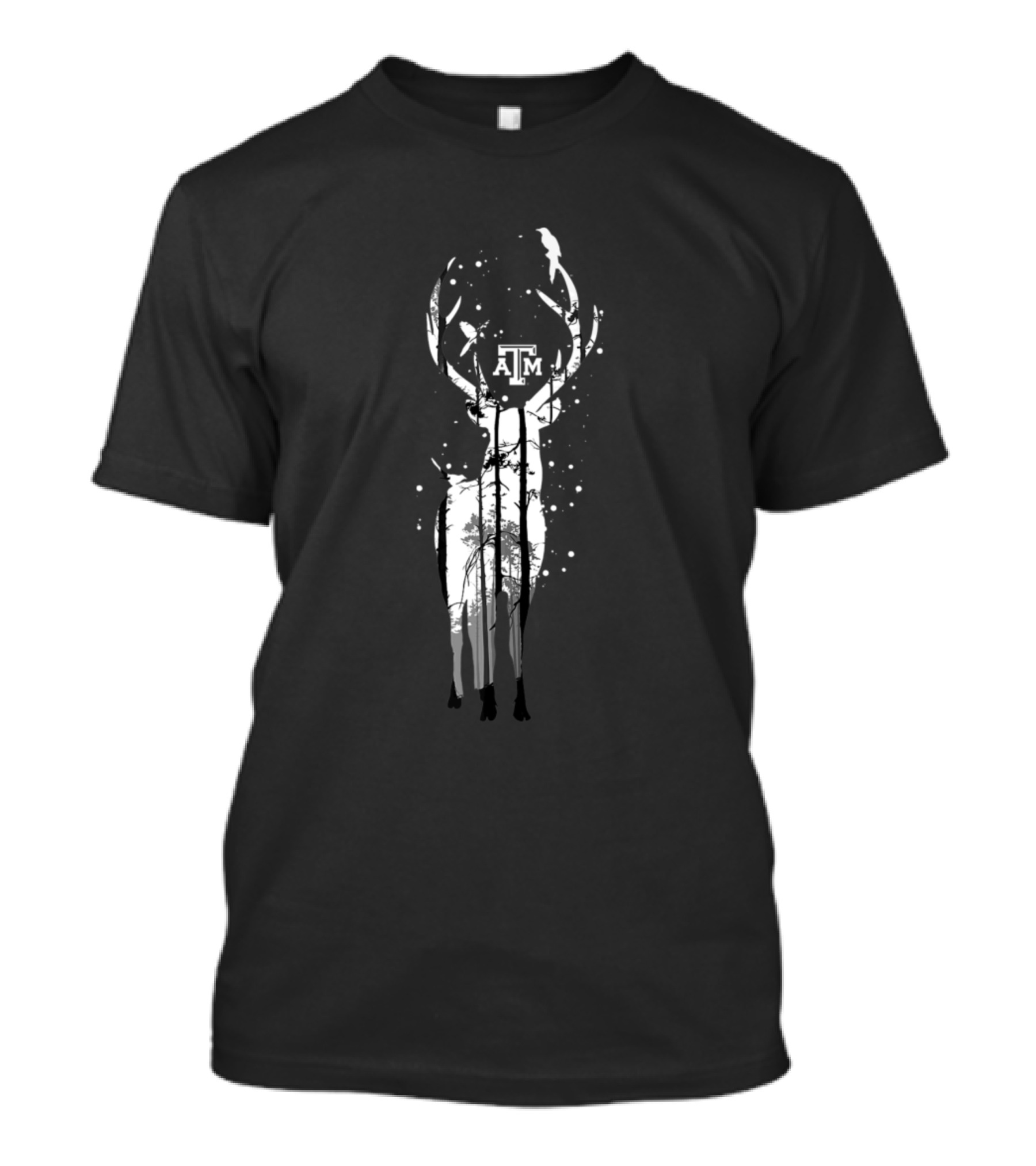 Texas A&M Aggies Deer Hunting Logo In Forest T-Shirt