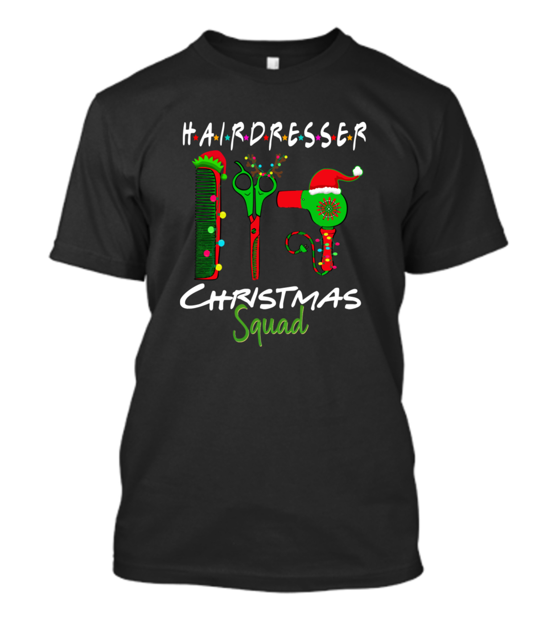 Hairdresser Christmas Squad Funny Matching Team T-Shirt