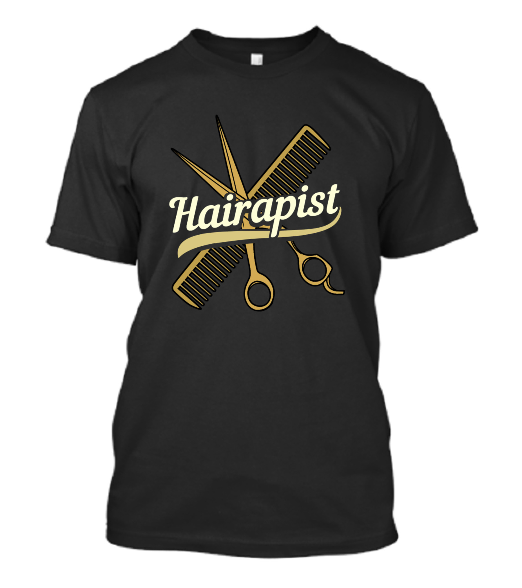 Hairapist Hairdresser Hairstylist Barber Salon Scissors Comb T-Shirt