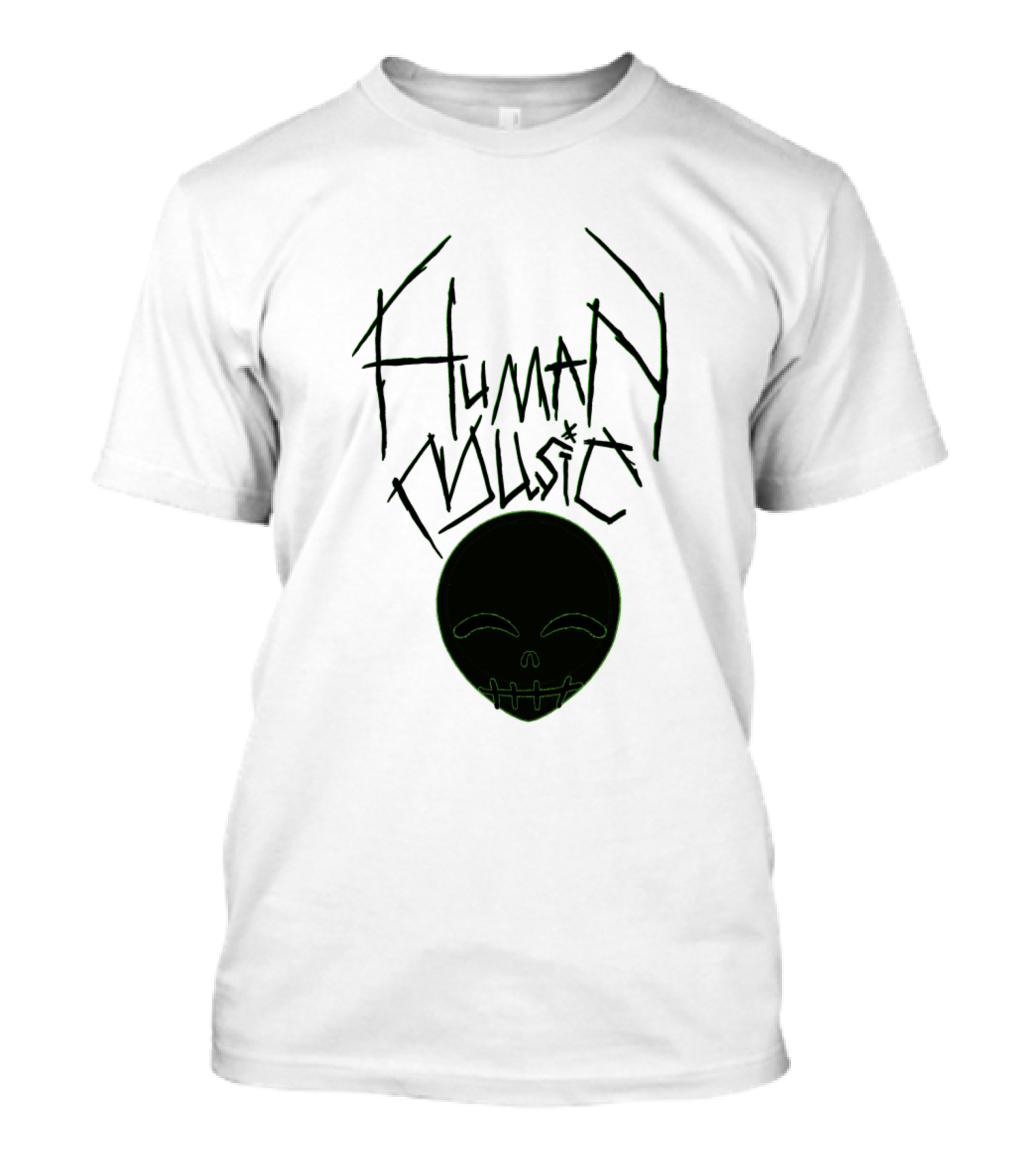 Human Music Alien Skull Dark T-Shirt