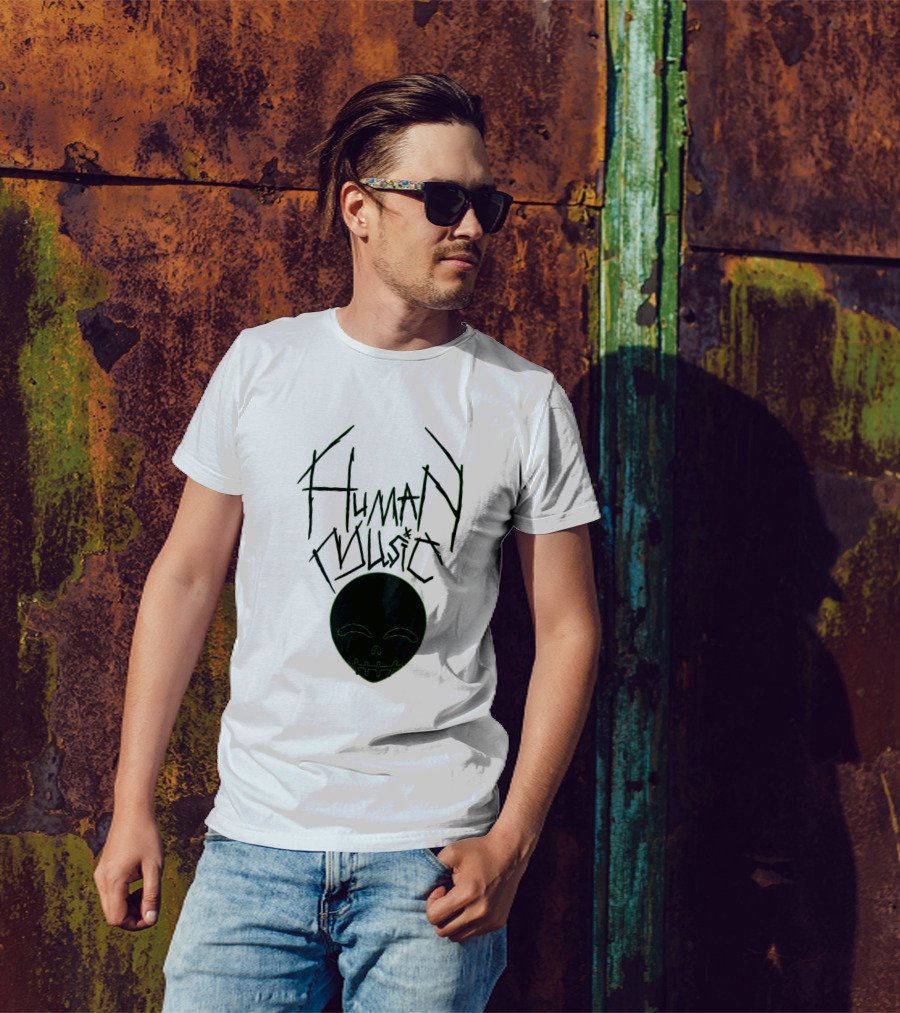 Human Music Alien Skull Dark T-Shirt