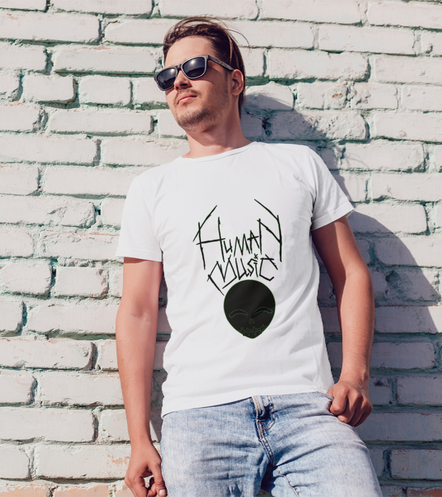 Human Music Alien Skull Dark T-Shirt
