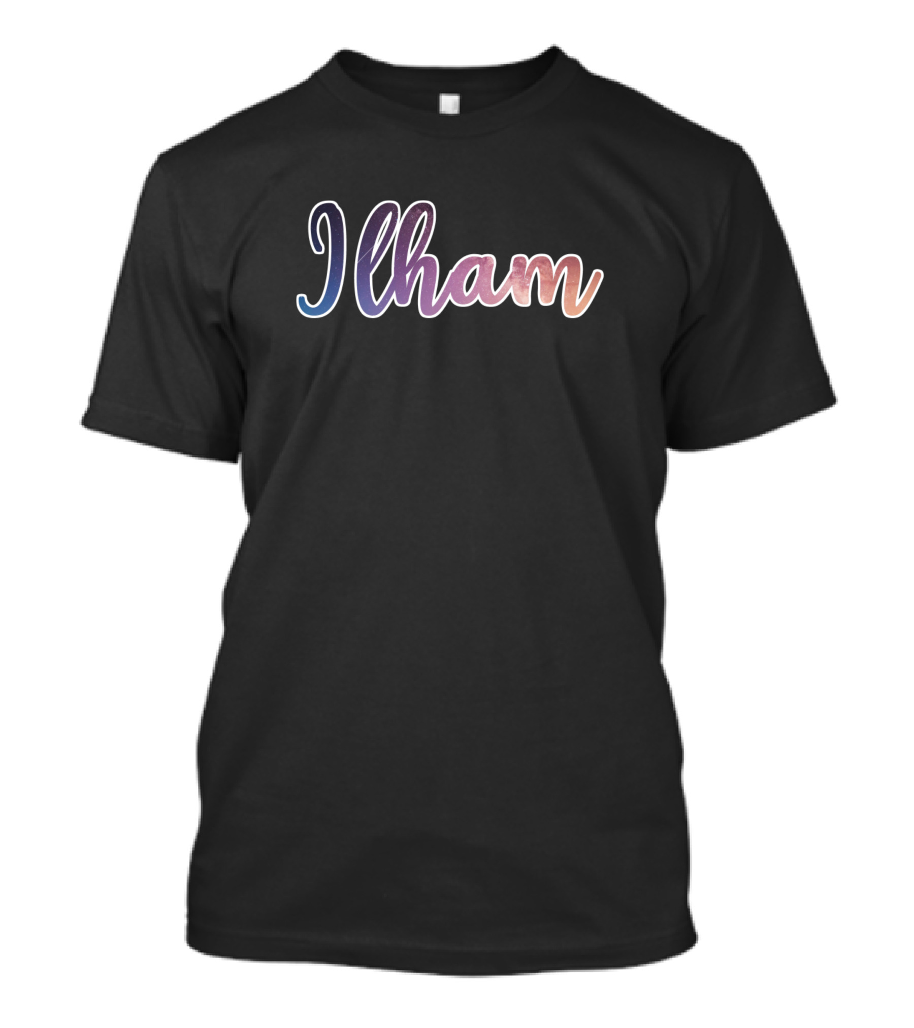 Ilham Space Rainbow Gradient Text T-Shirt