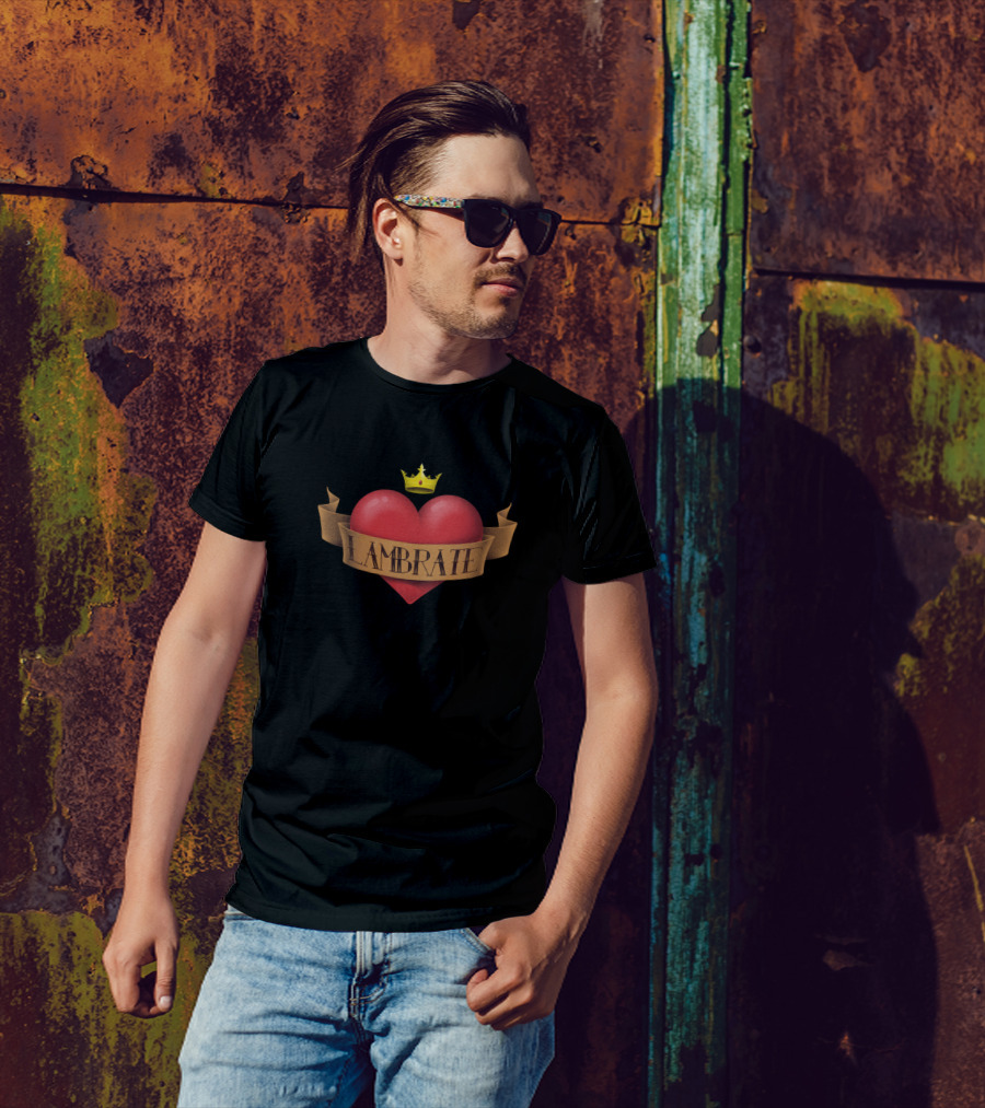 Lambrate Crowned Heart With Ribbon Banner T-Shirt