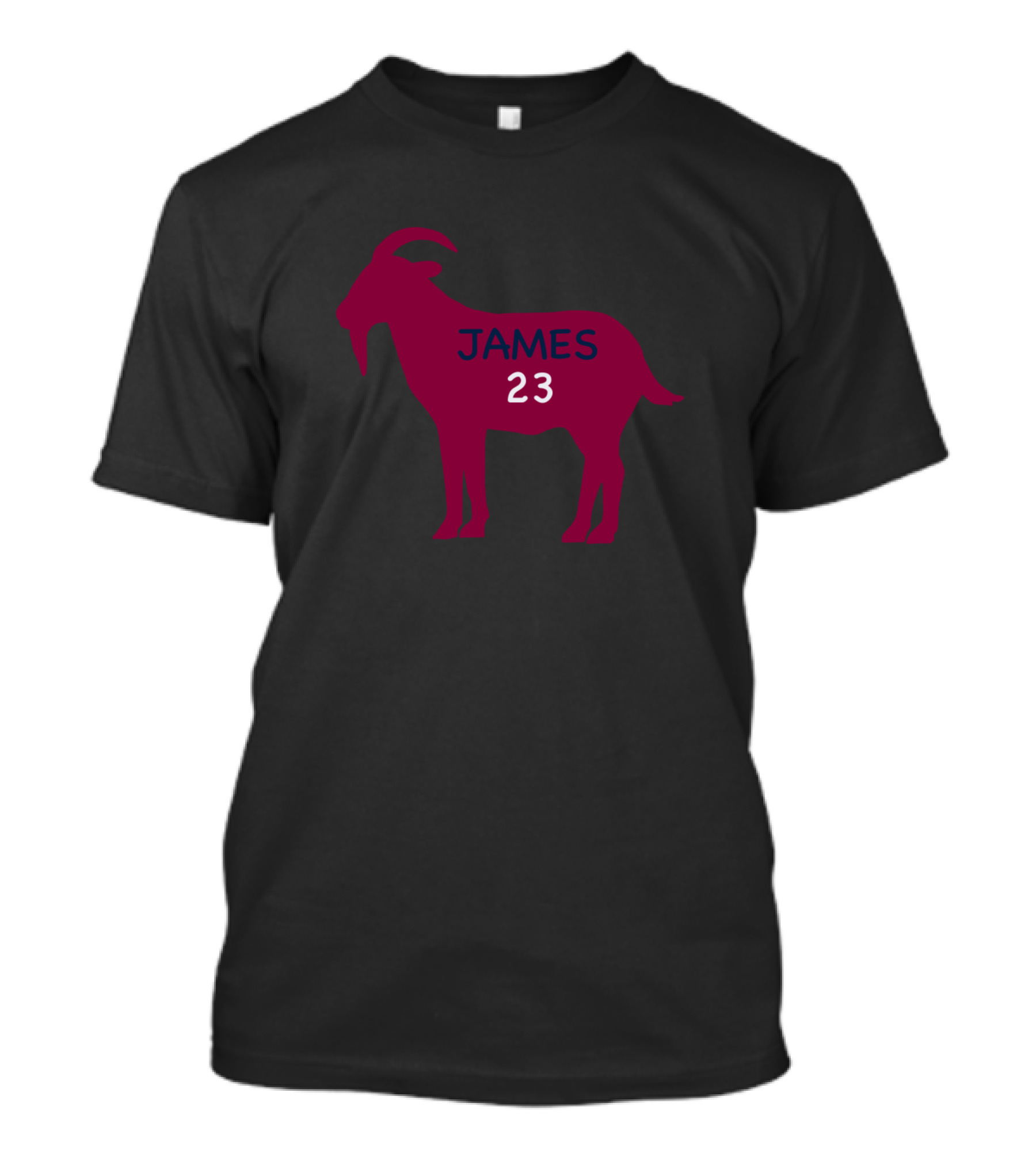 Lebron James 23 Goat Silhouette Cavs T-Shirt