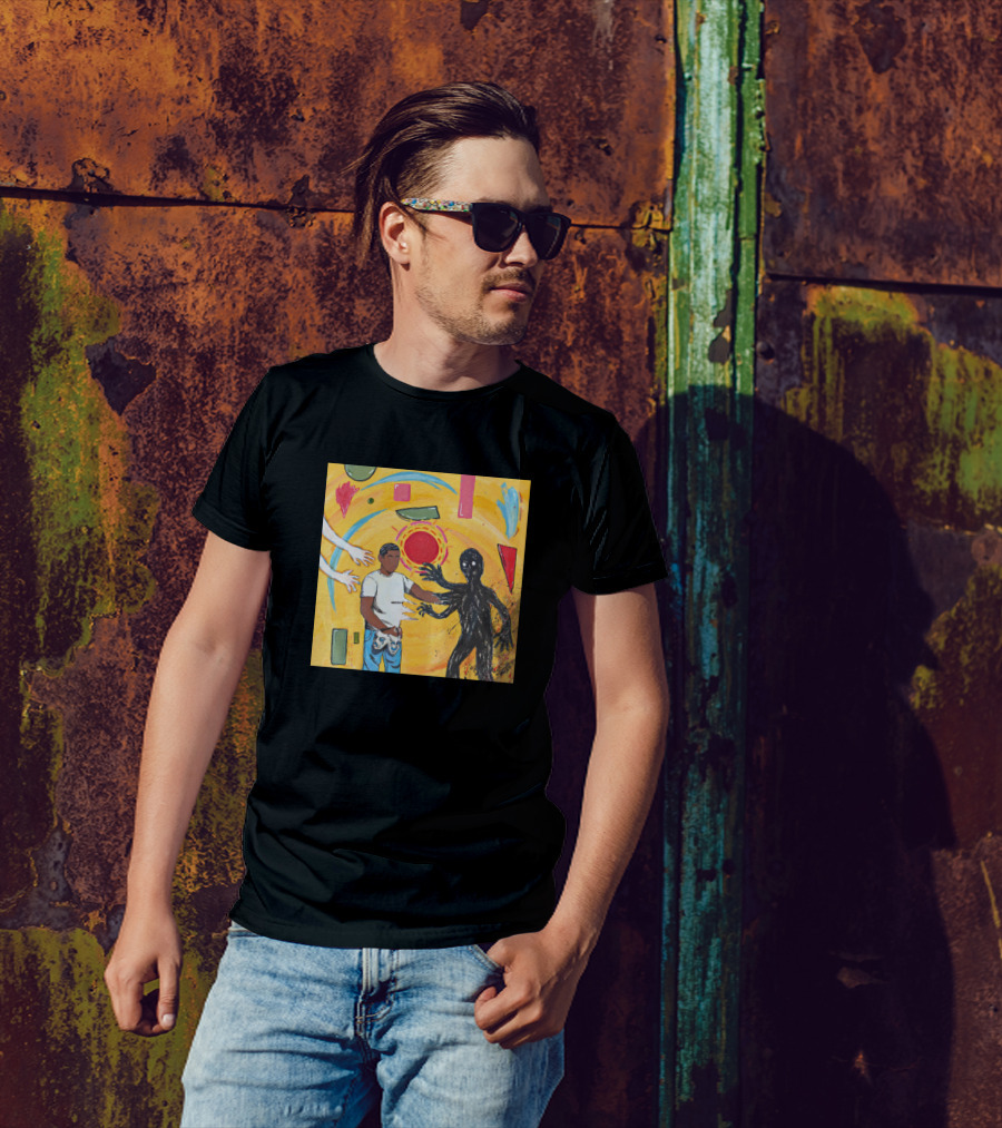 Let Things Go Abstract Figure With Colorful Shapes And Shadows T-Shirt