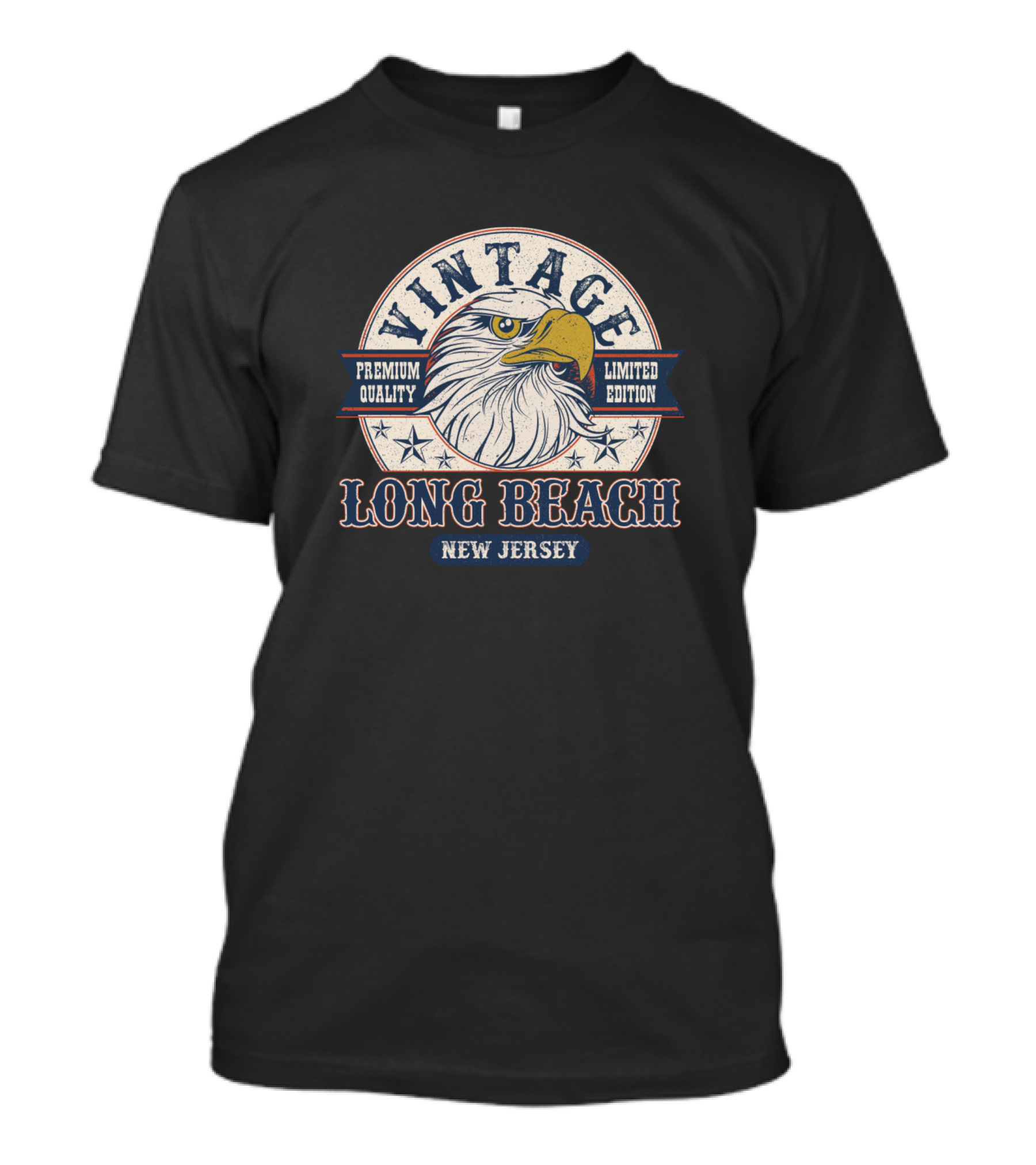 Vintage Long Beach New Jersey Premium Quality T-Shirt
