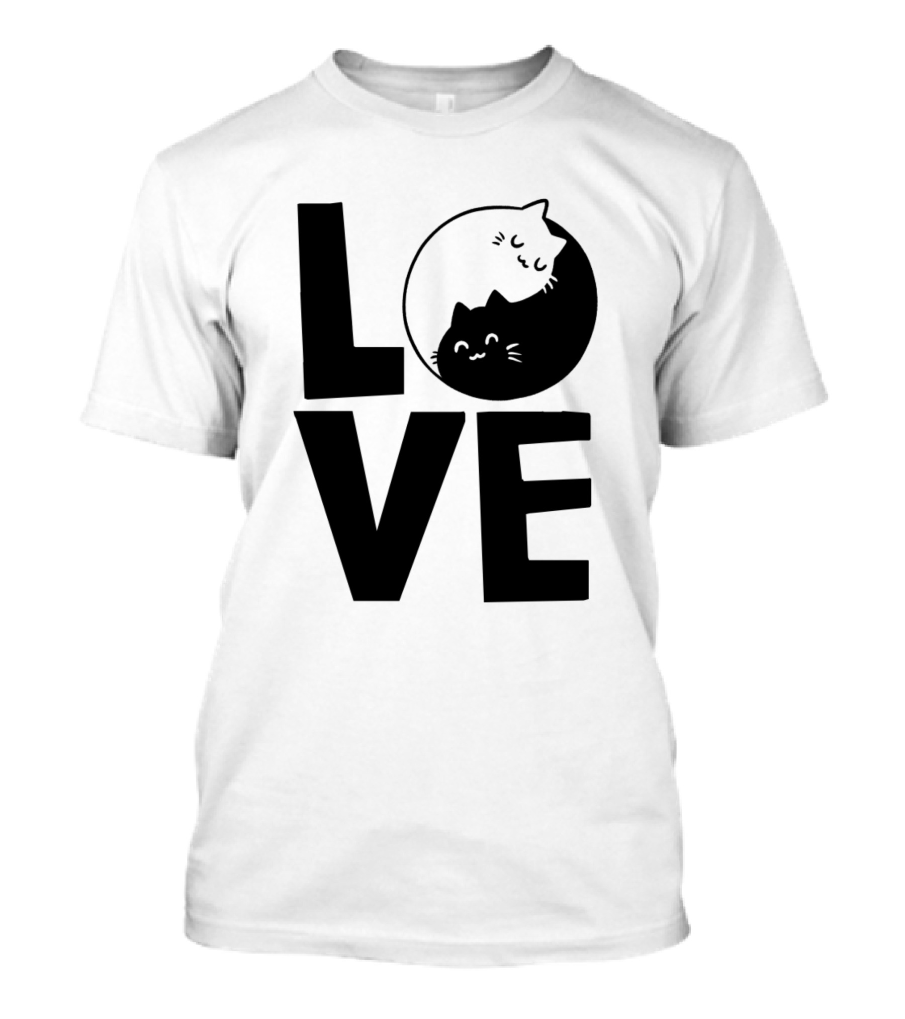 LOVE Yin Yang Cats T-Shirt