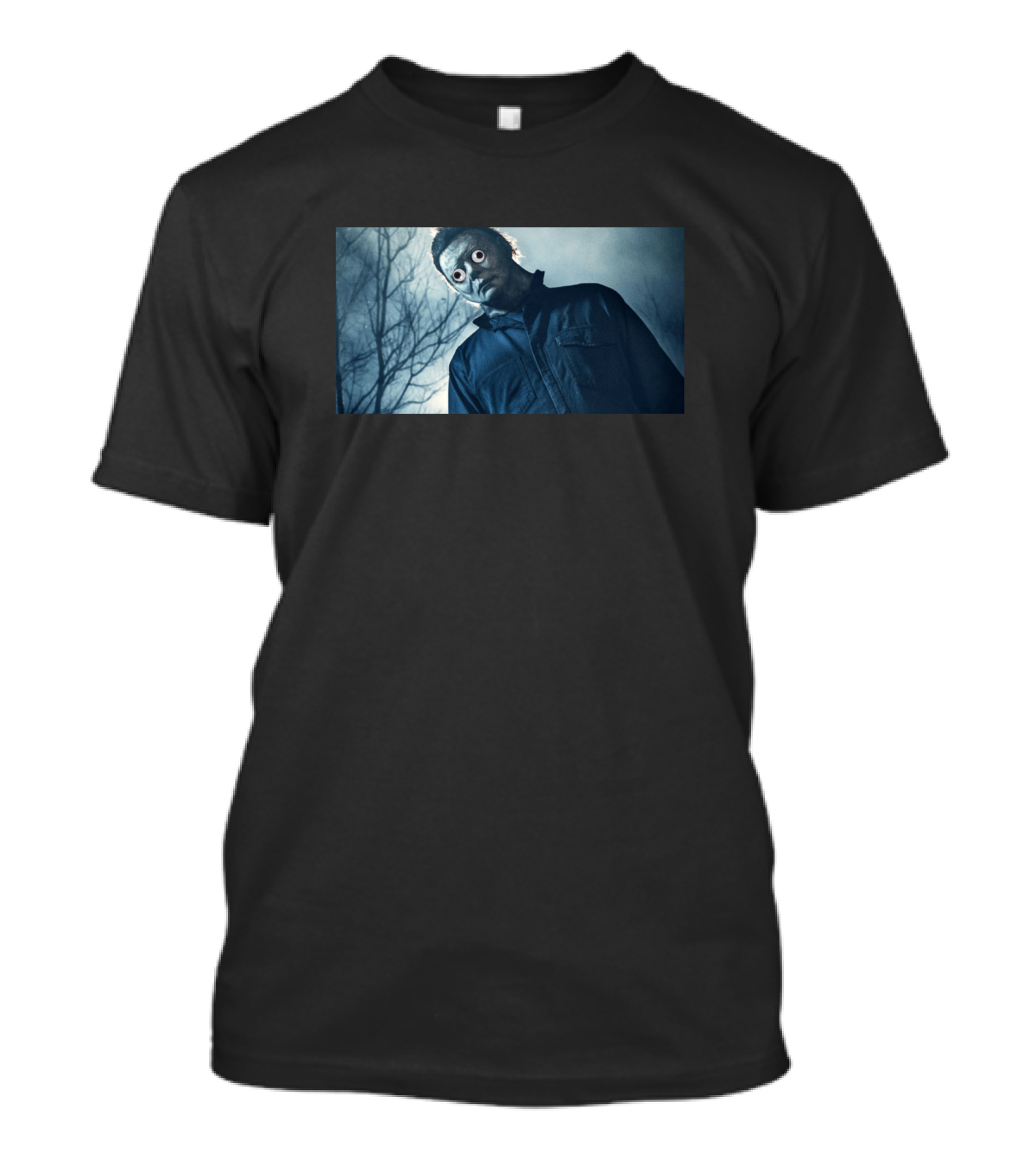 Michahahael Myers Halloween Horror Icon With Googly Eyes T-Shirt