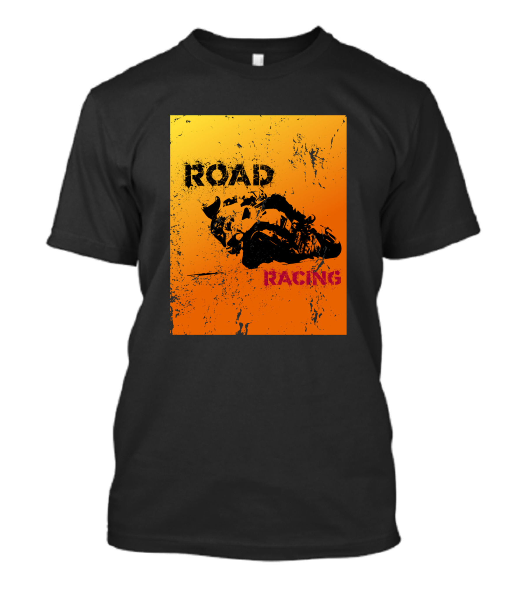 Road Racing Motorcycle Grunge T-Shirt