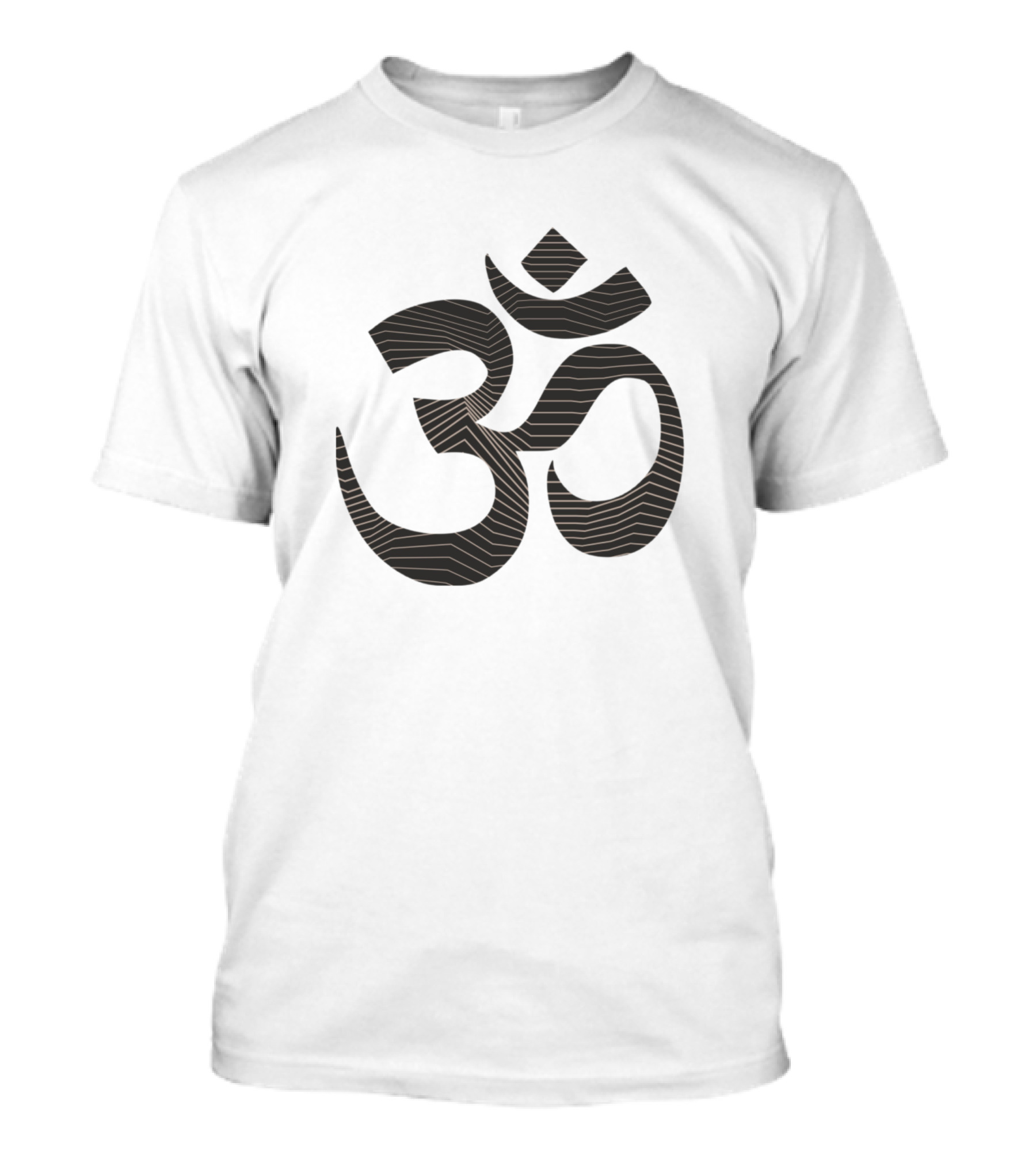 Ohm Symbol Striped Yoga Meditation Zen T-Shirt