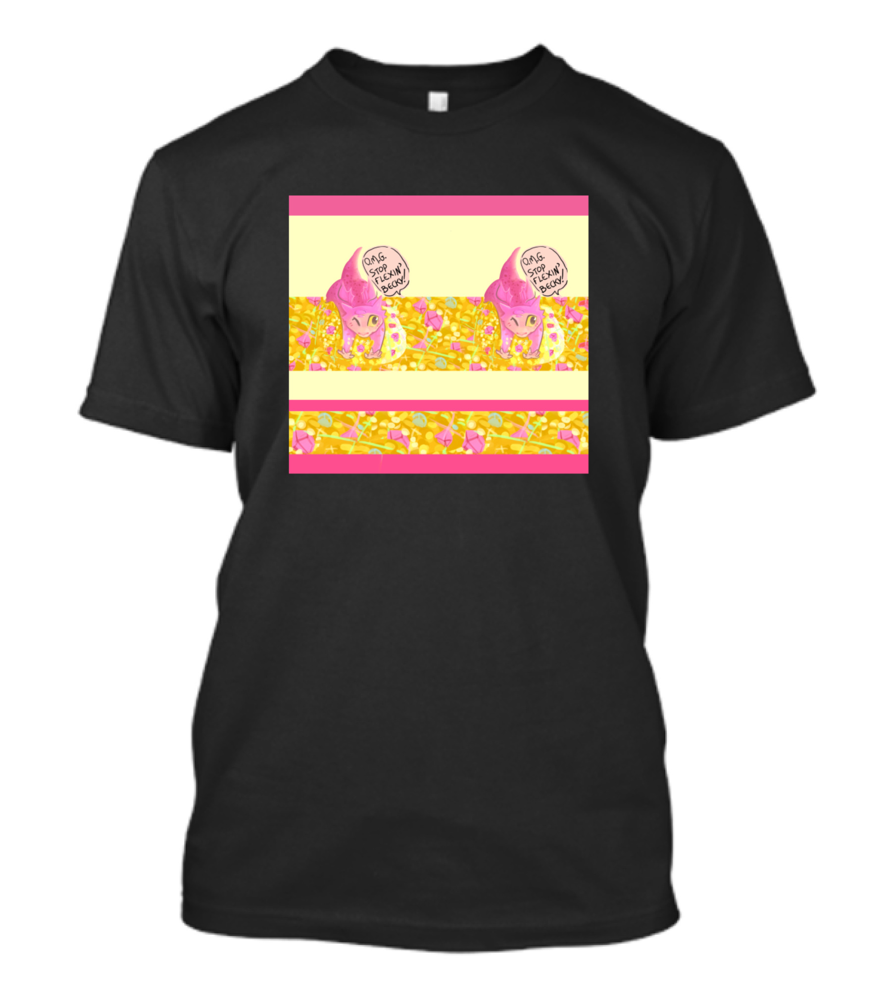 Omg Stop Staring Beckie Pink And Yellow Owl T-Shirt