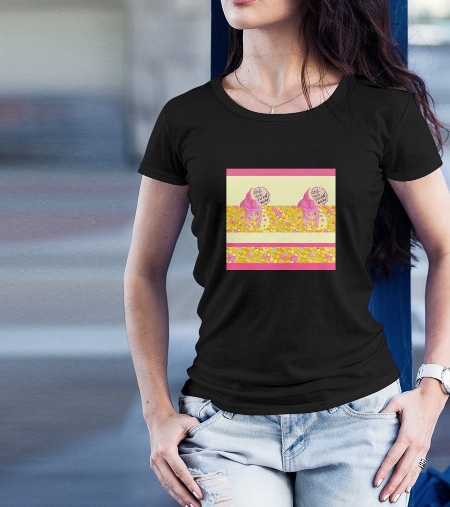Omg Stop Staring Beckie Pink And Yellow Owl T-Shirt